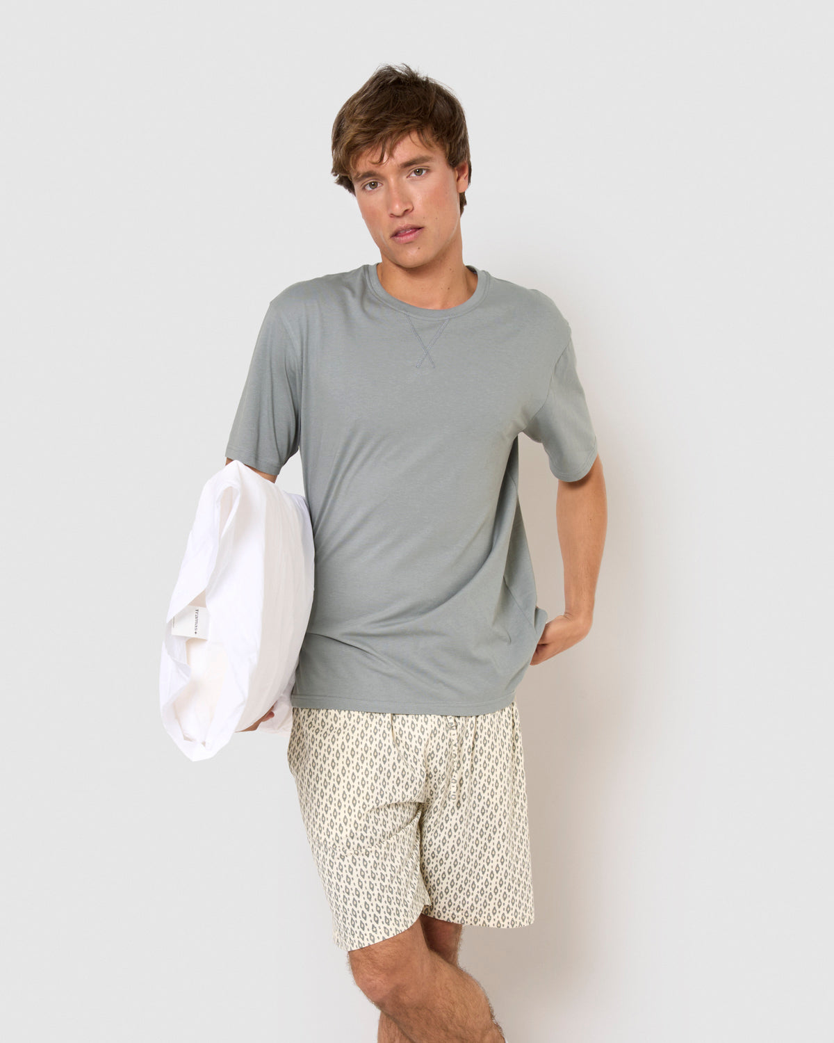 Pijama corto algodón nerdana azul