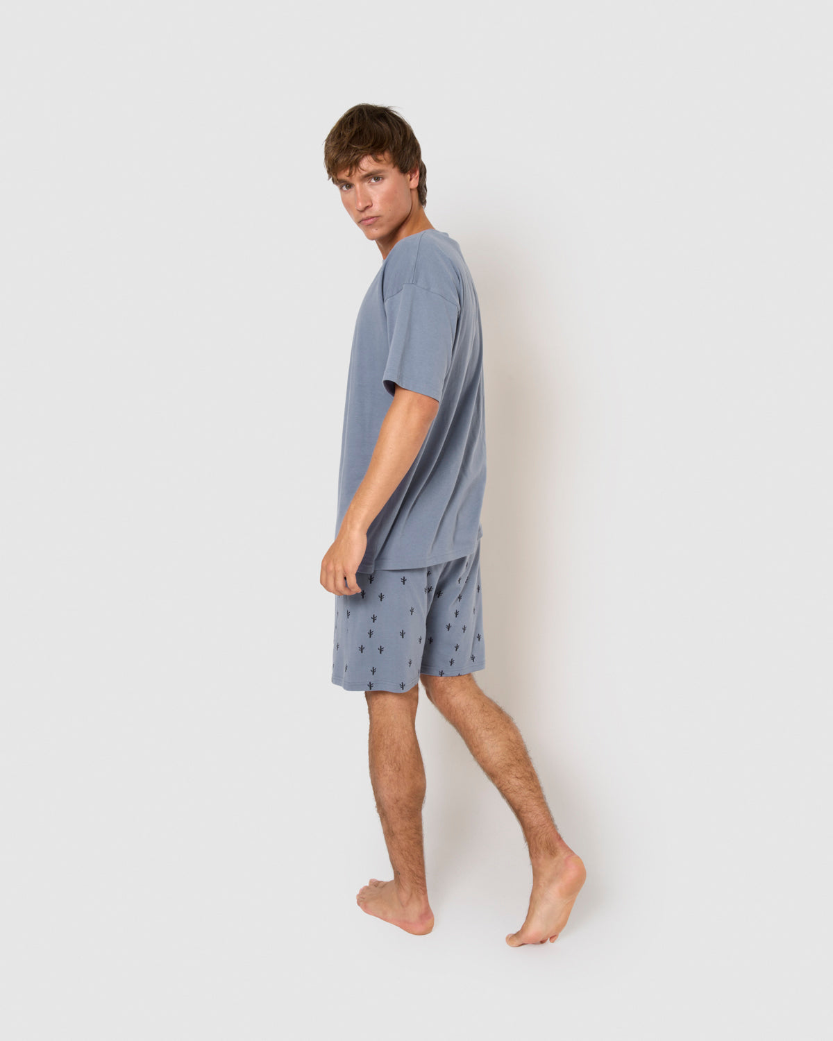 Pijama corto algodón victorio índigo