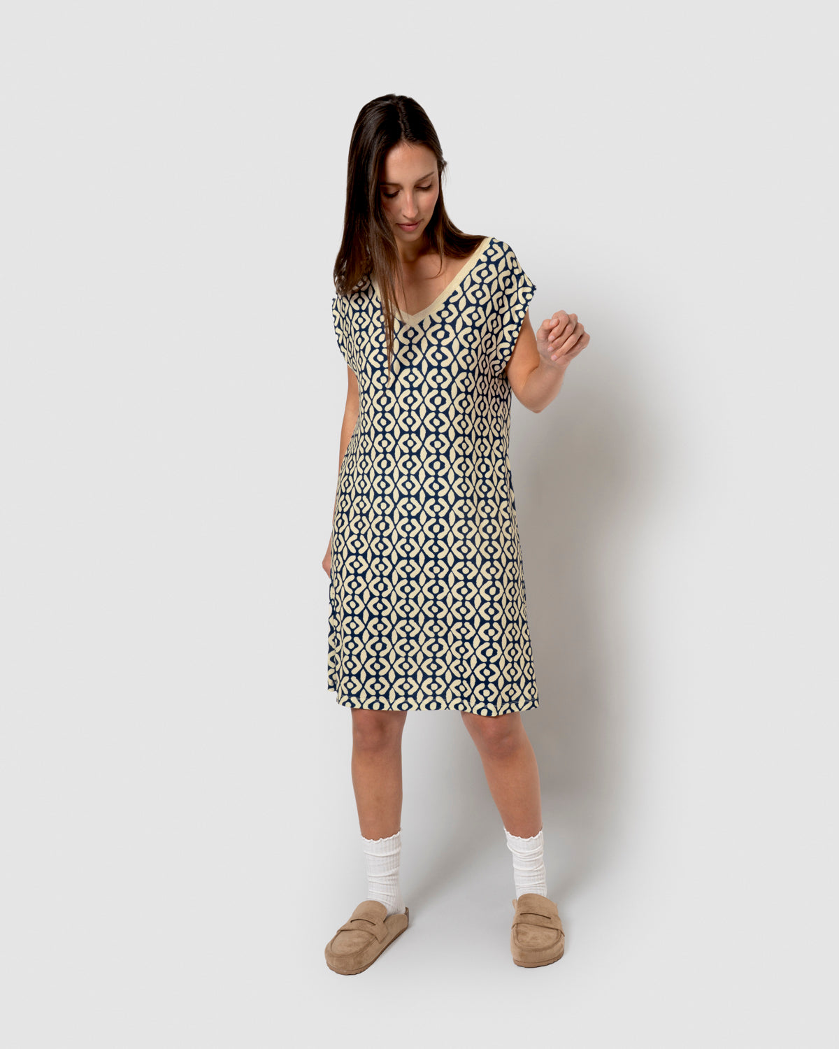 Abito corto Agra blu navy morbido