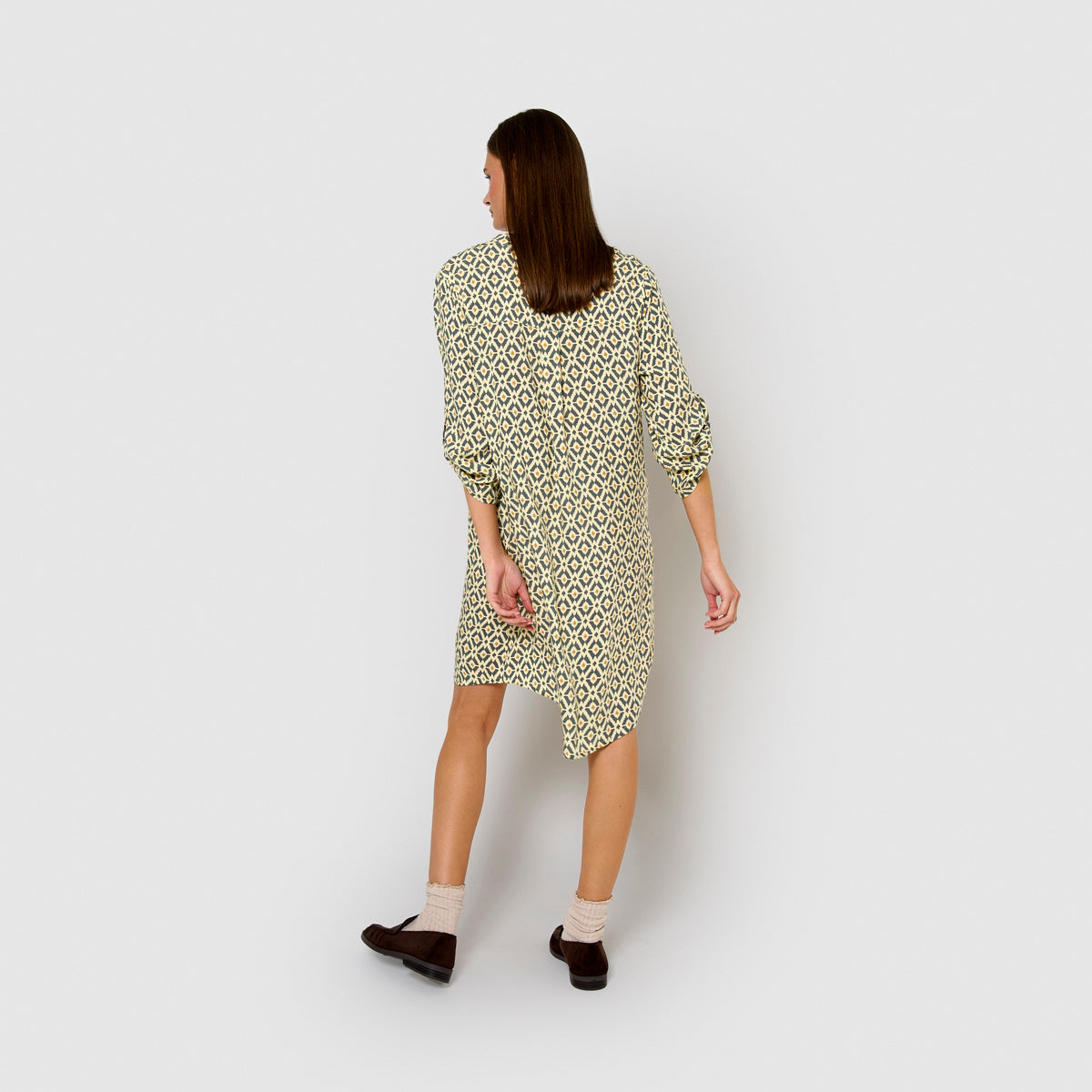 viscose dress, waterloo blue grey