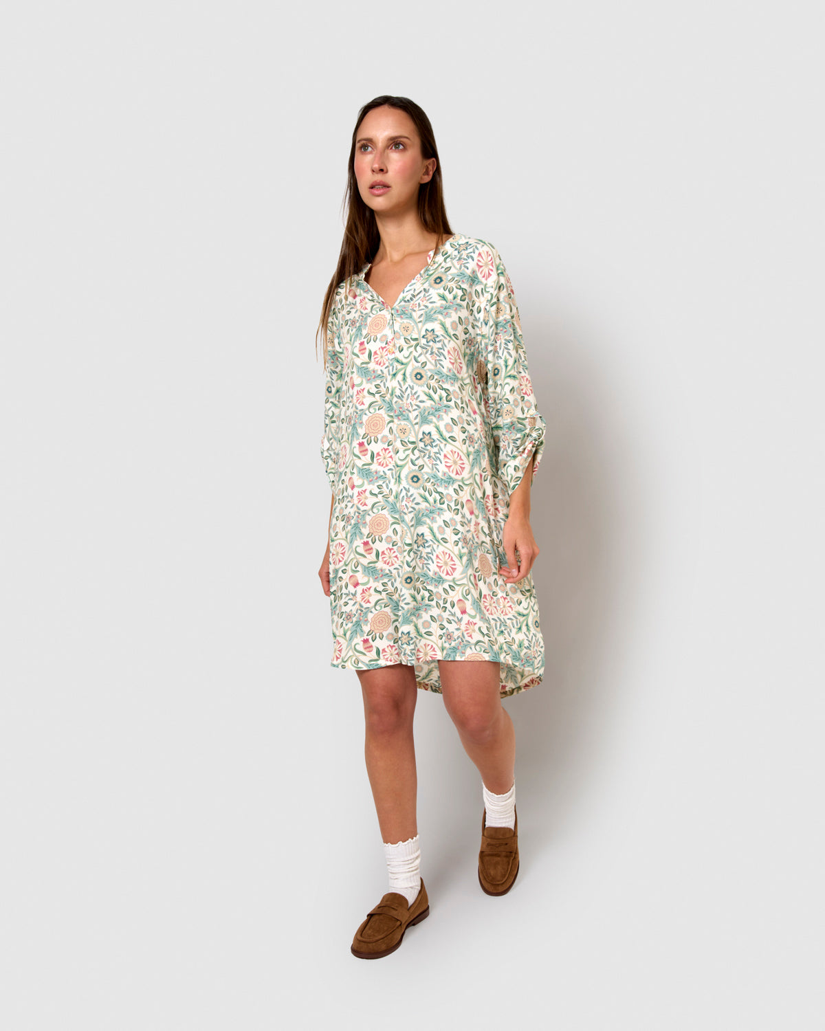 Vestido viscosa zanzibar rosa