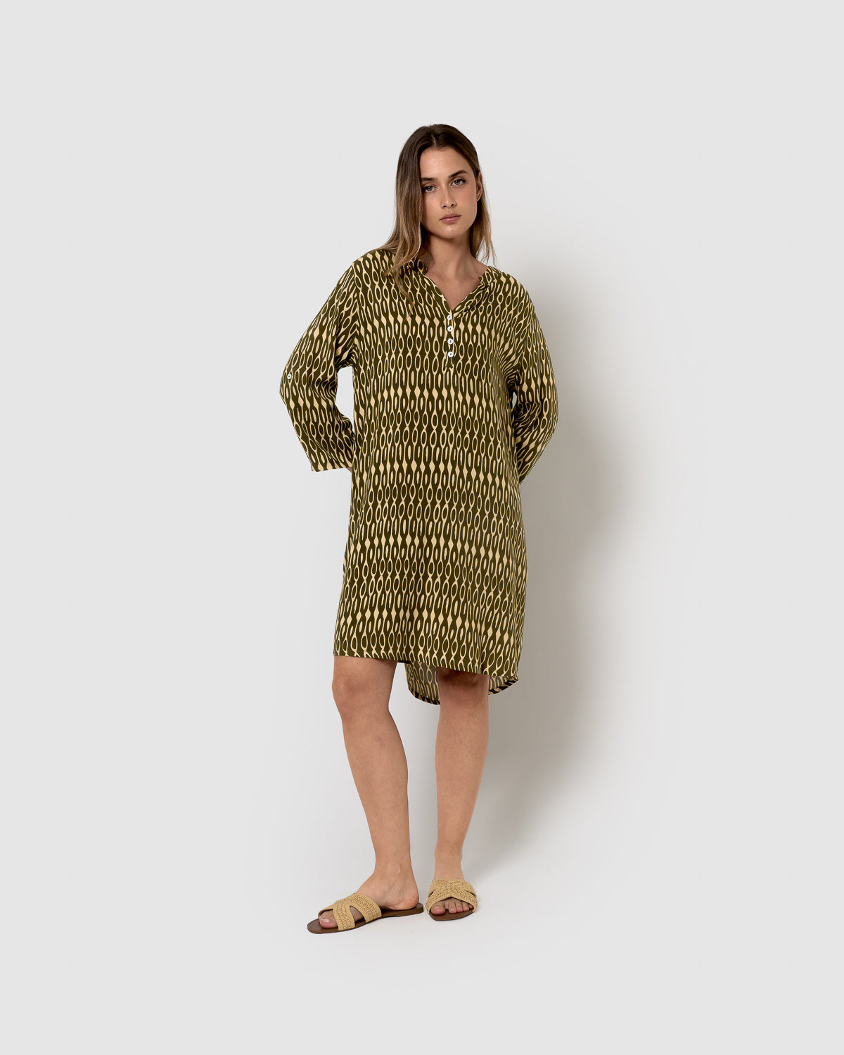 Robe de chasse en viscose vert Aquarius