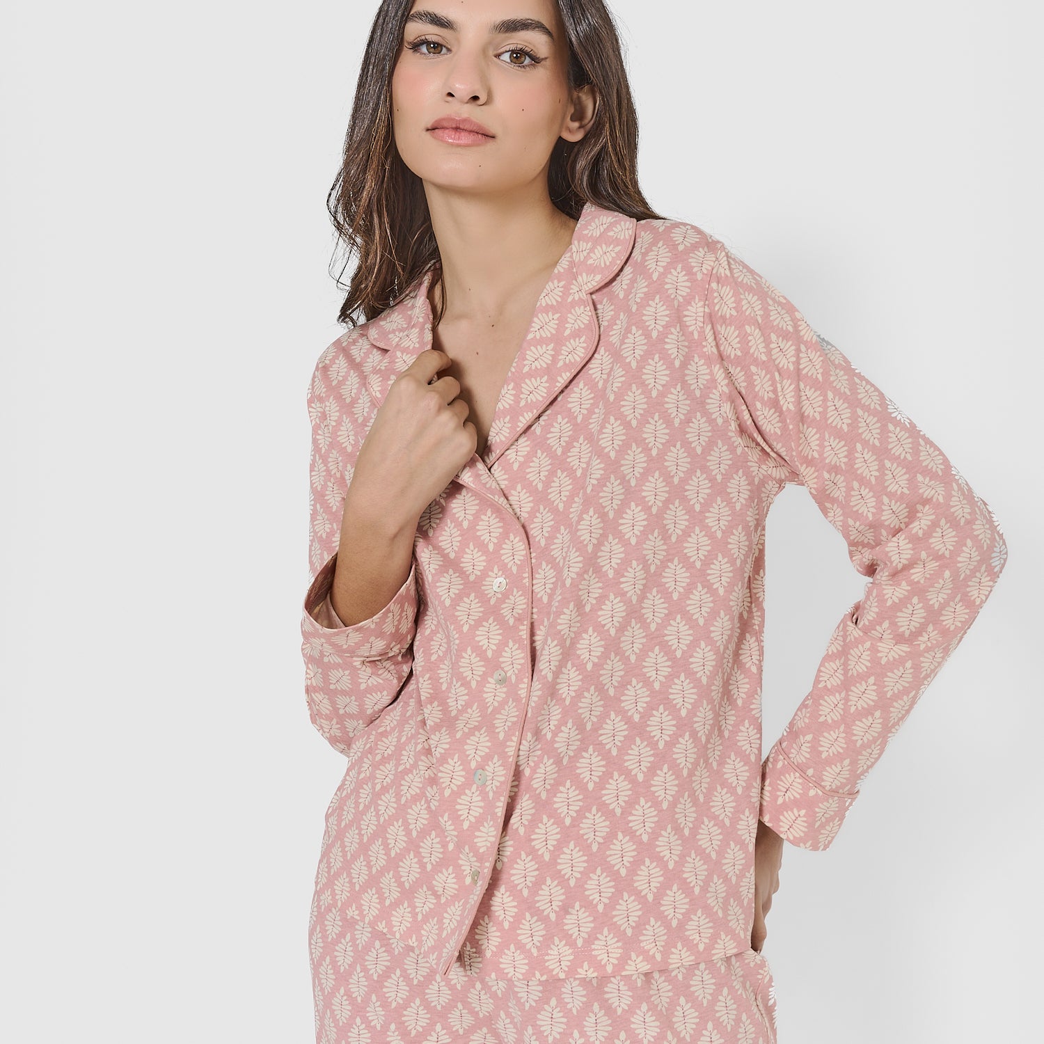 Pigiama in cotone rosa Zurich