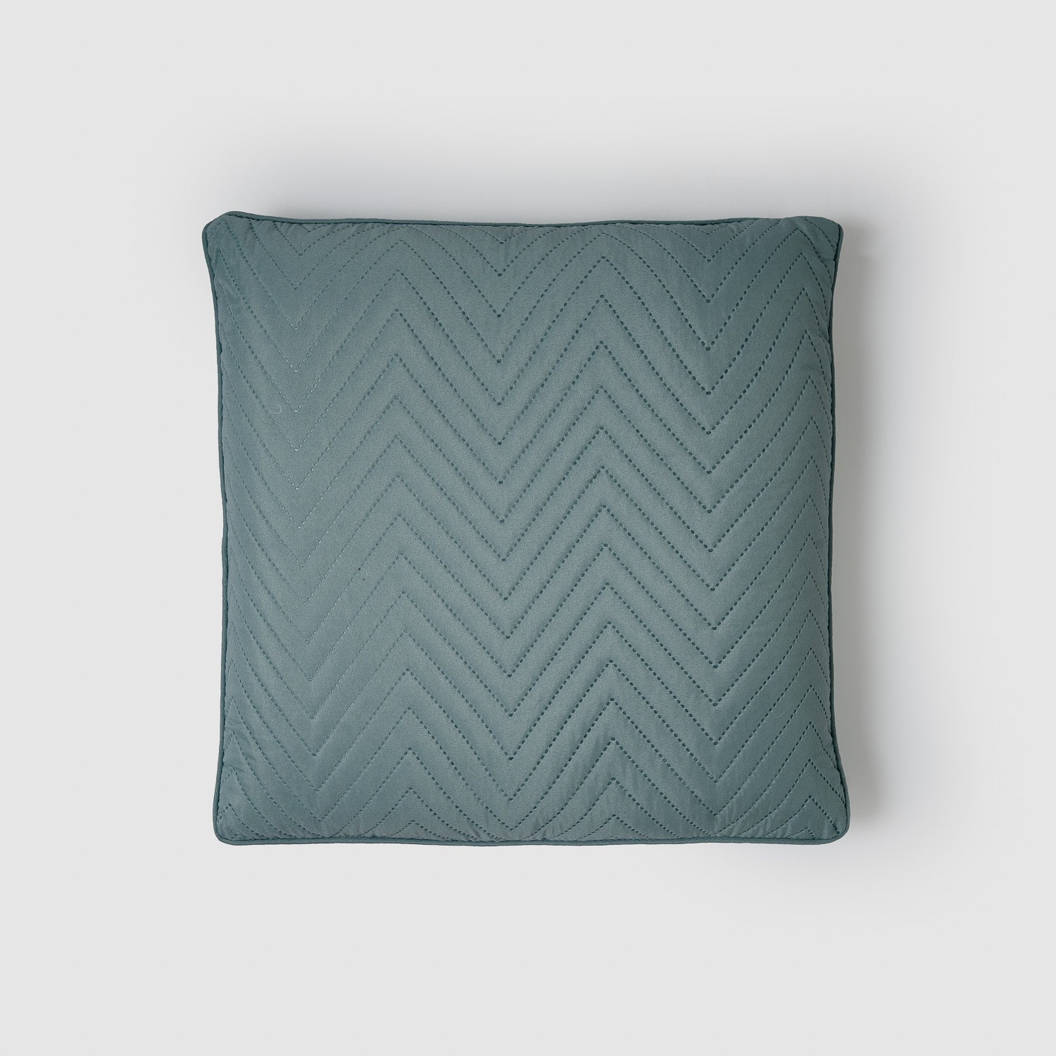 Cuscino semplice verde francese a zig-zag