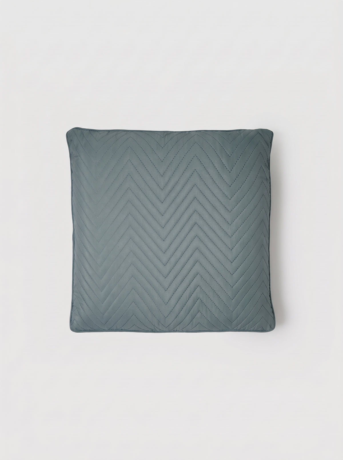 Cojín detalle zigzag liso verde francés