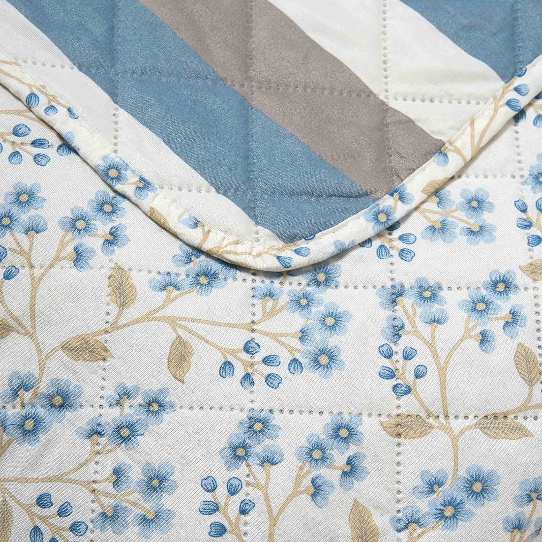 Colcha bouti papiro índigo