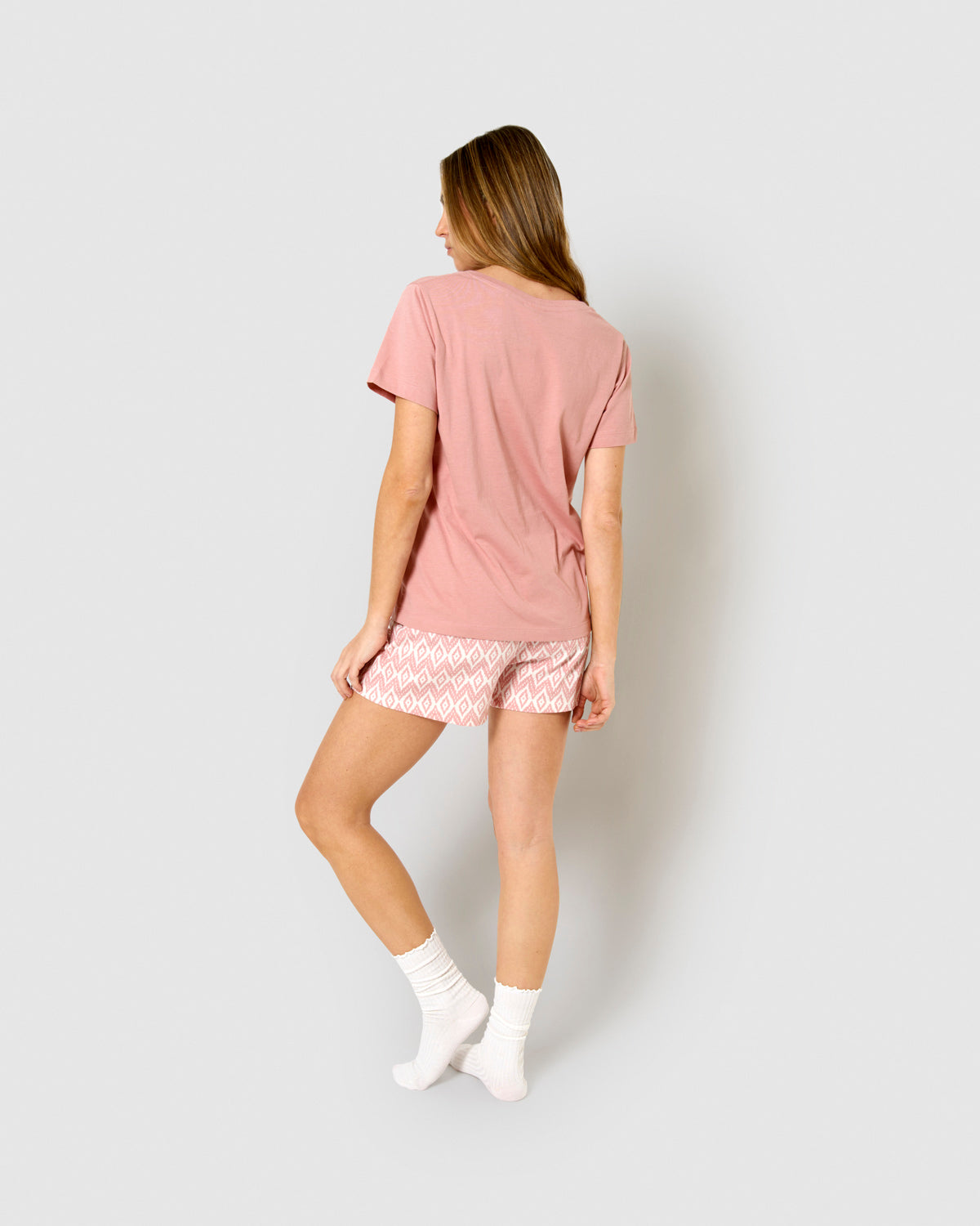 Pijama corto algodón dida rosa