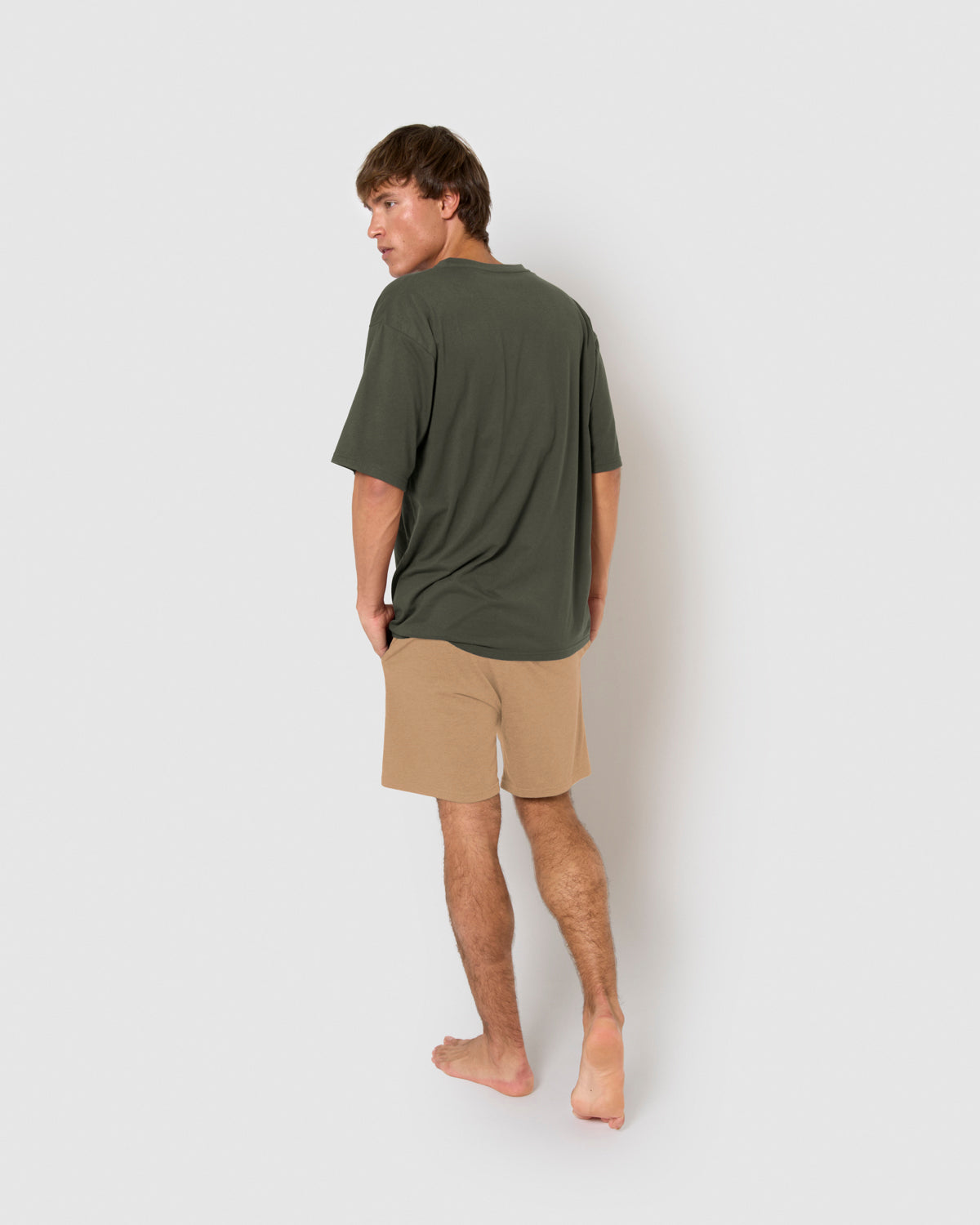 Pijama corto con botones índigo verde menta