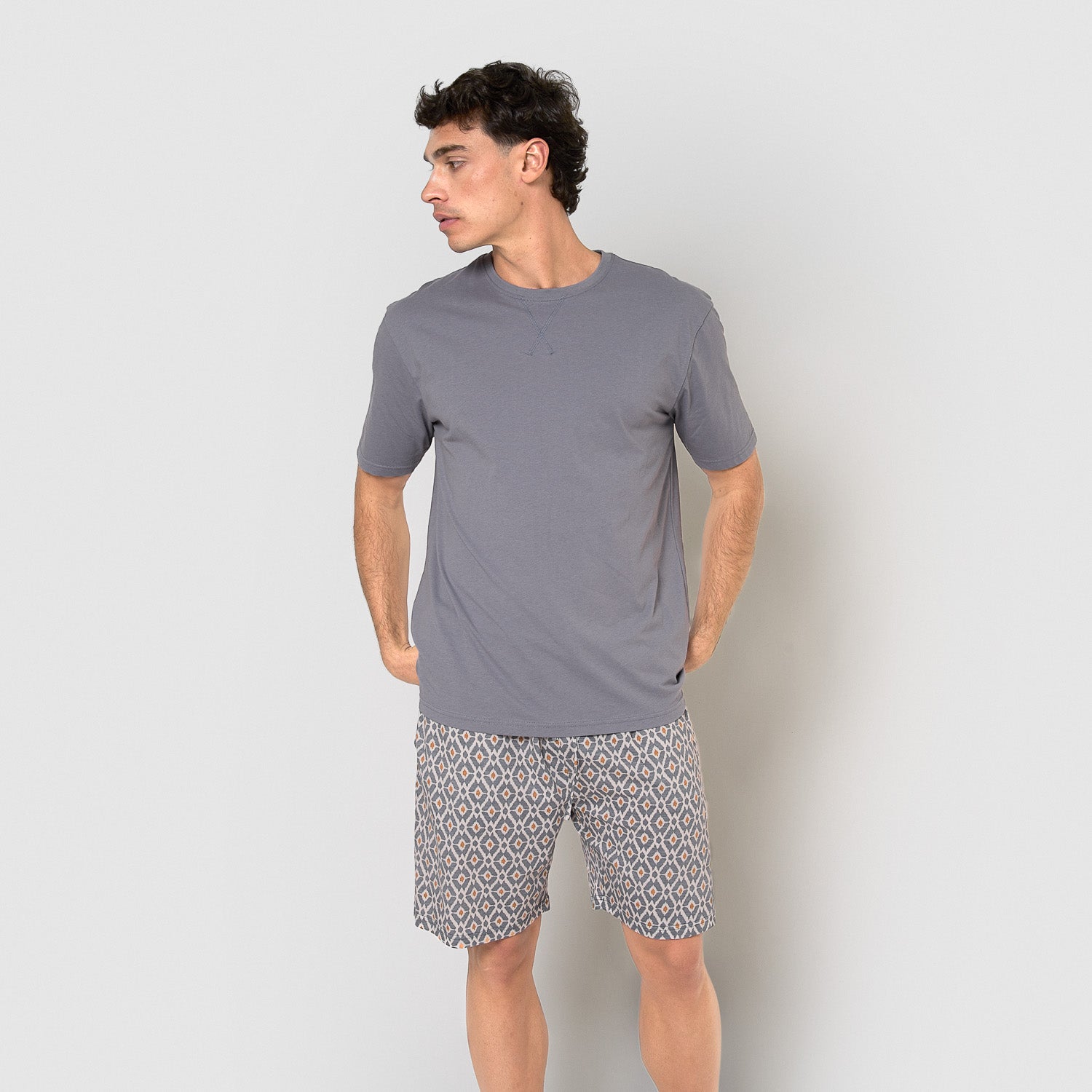 Pijama corto algodón waterloo índigo