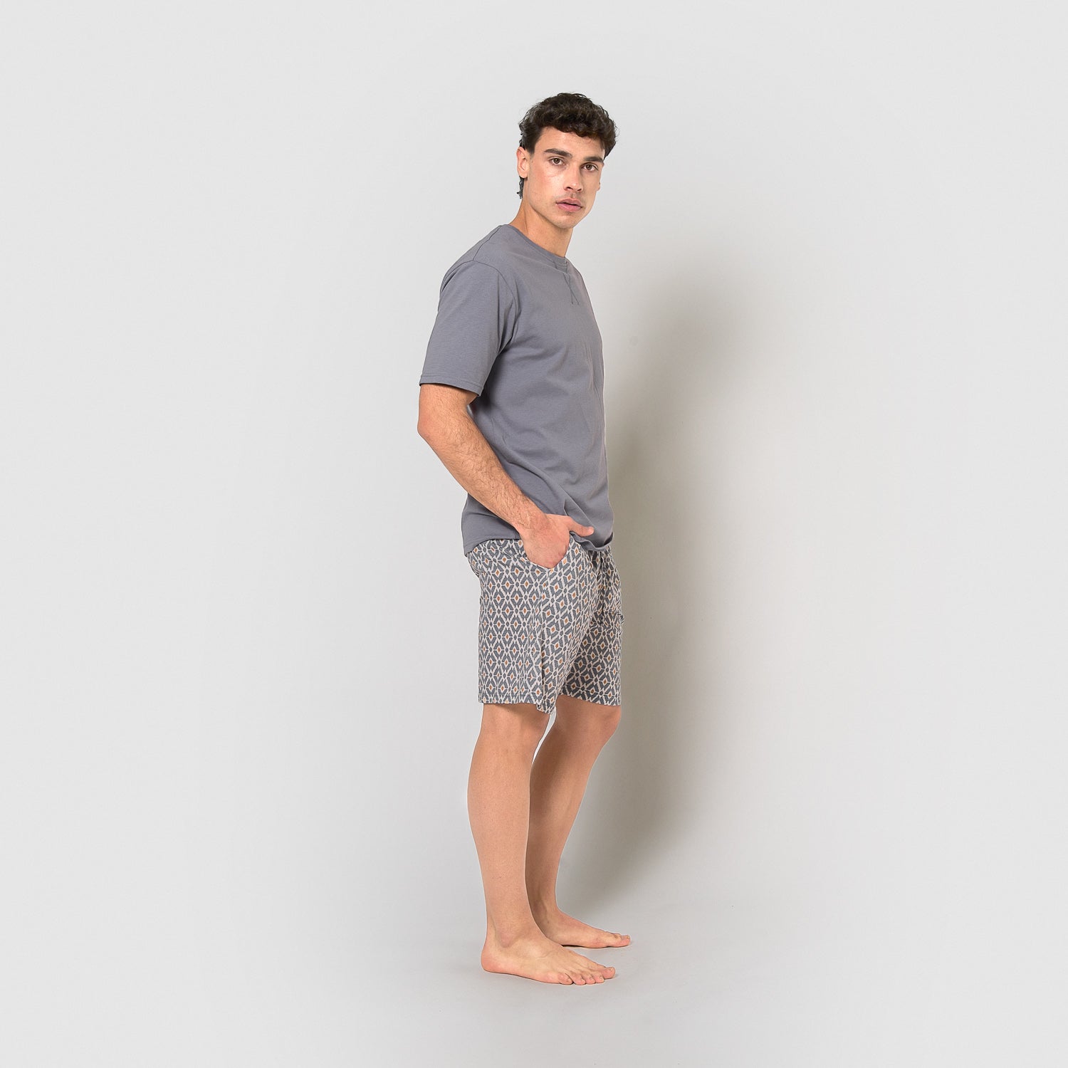 Pijama corto algodón waterloo índigo
