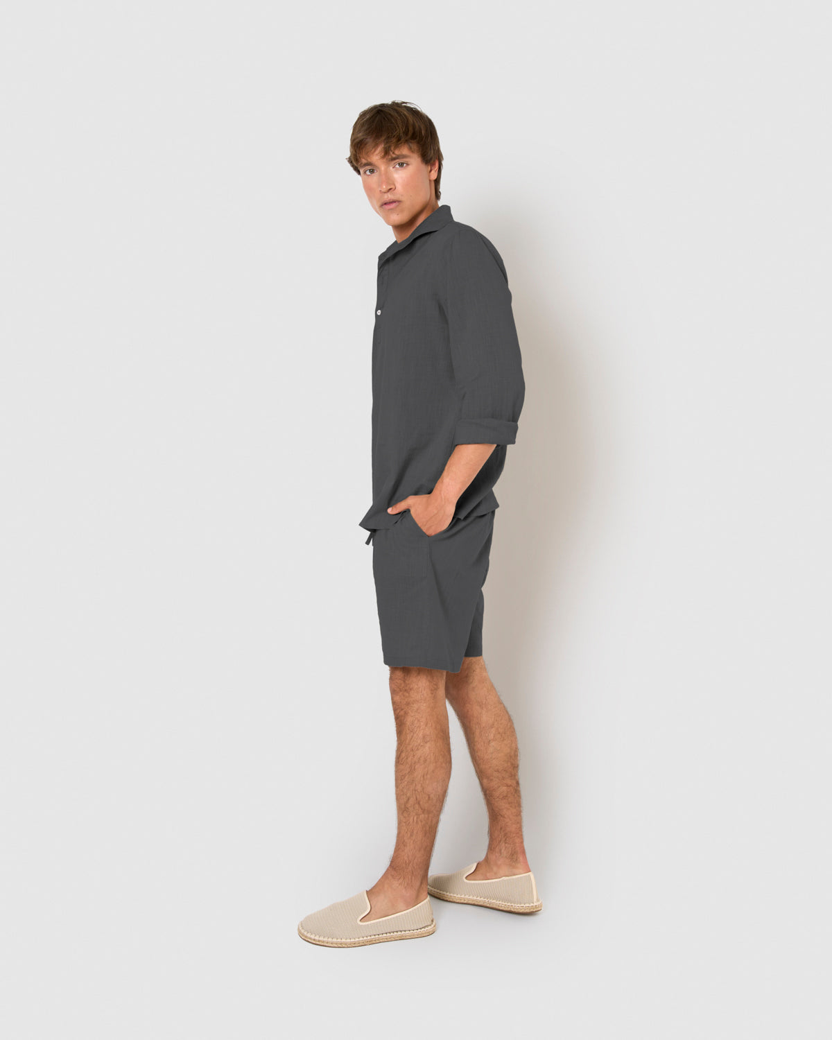 Pantalón corto algodón azul marino
