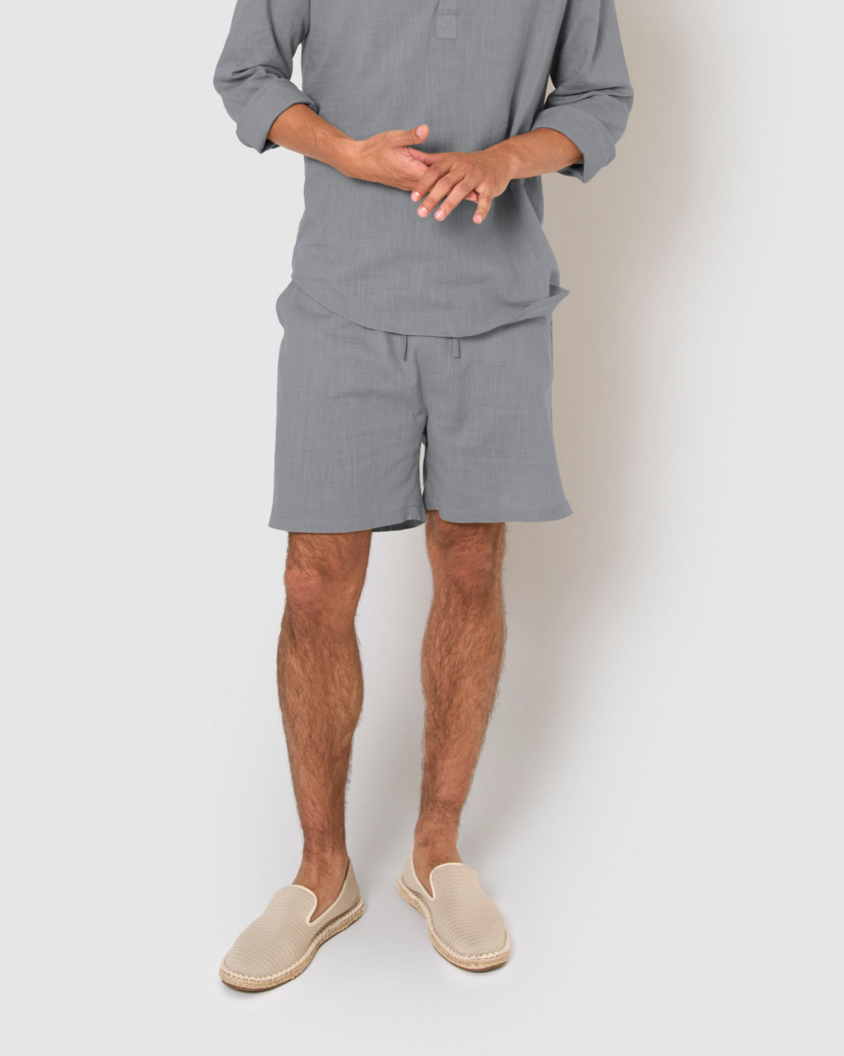 Pantalón corto algodón azul