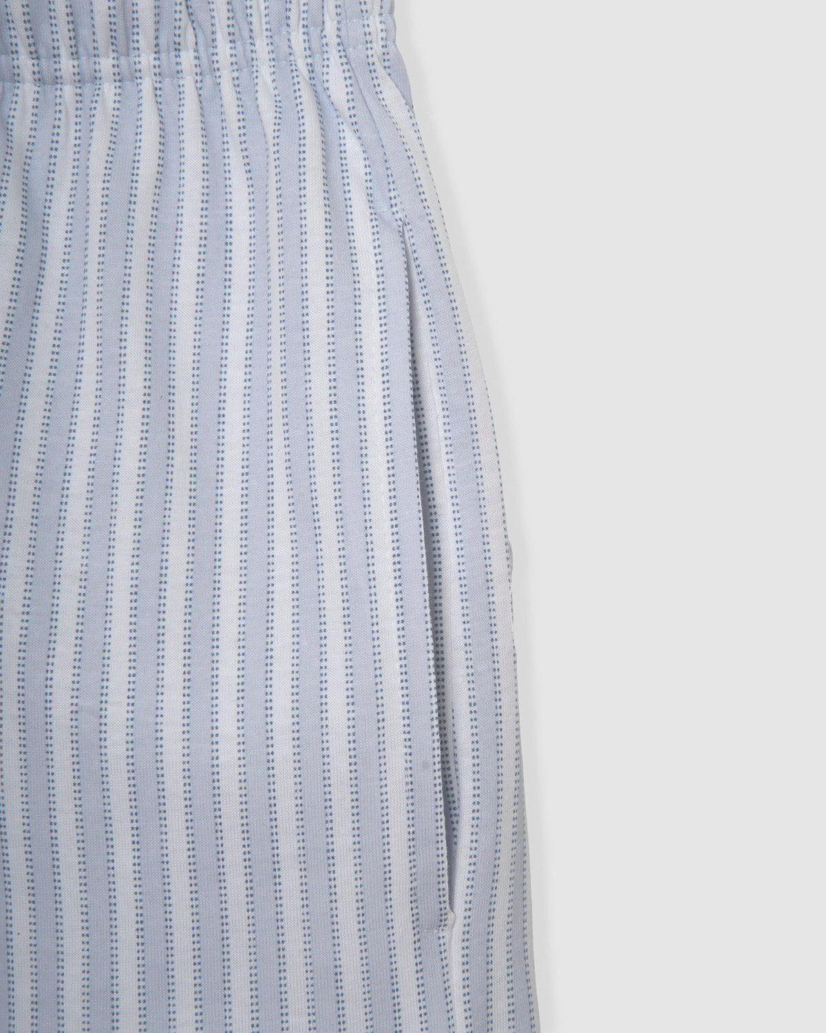Pijama corto camisero hombre algodón raya ferdinand celeste