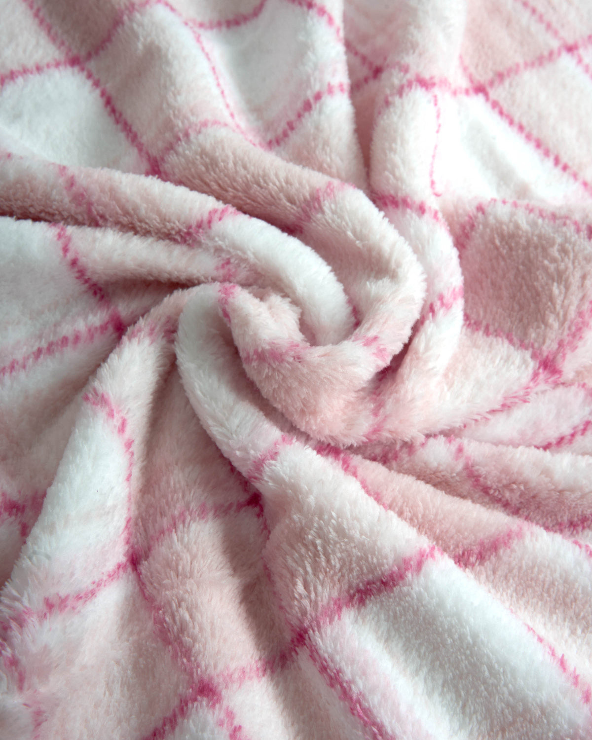 Manta coral cuadro moni rosa
