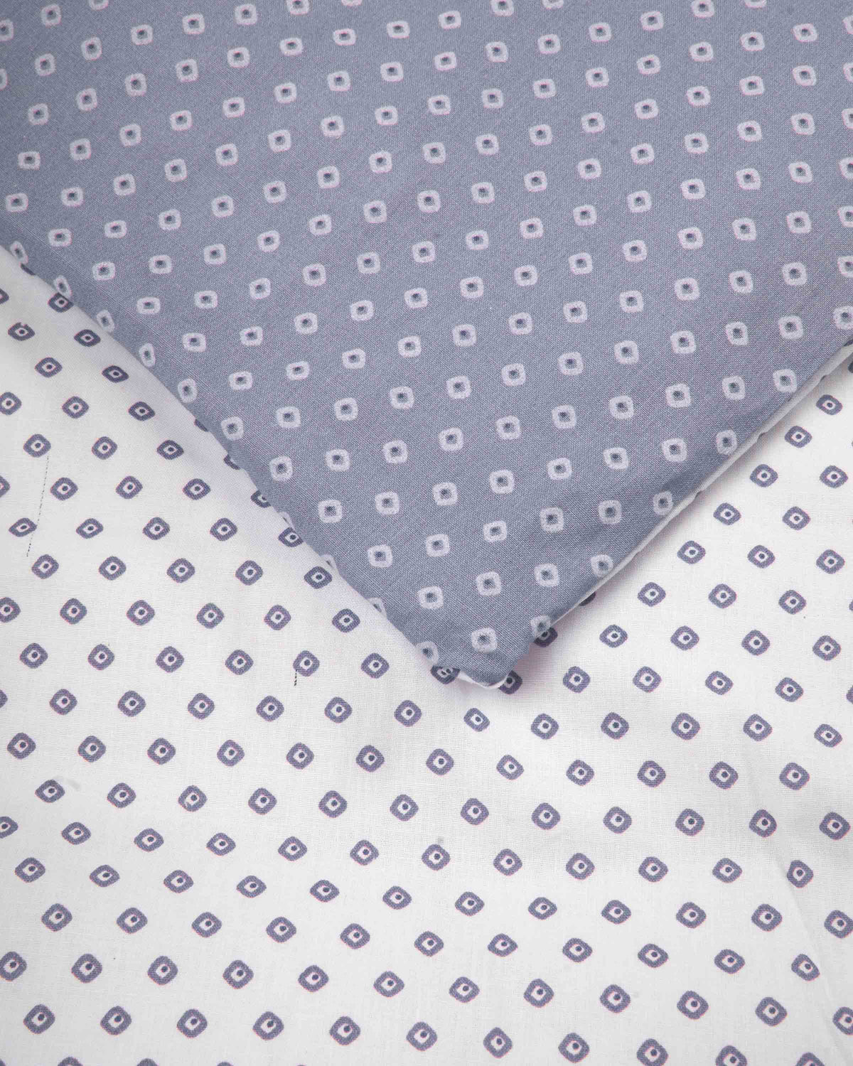 Housse de couette réversible Verso en coton indigo