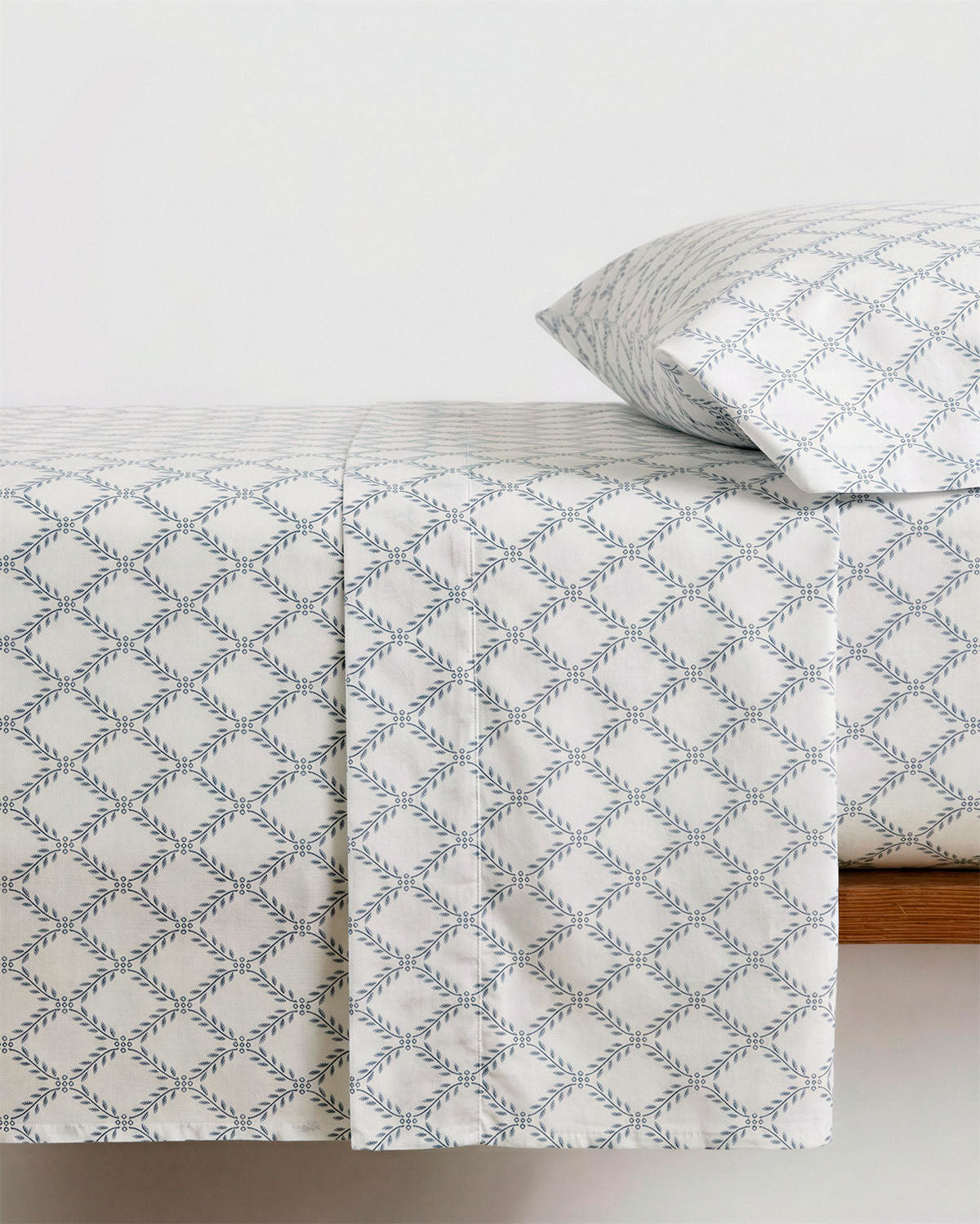 Ensemble de draps en coton indigo Picota