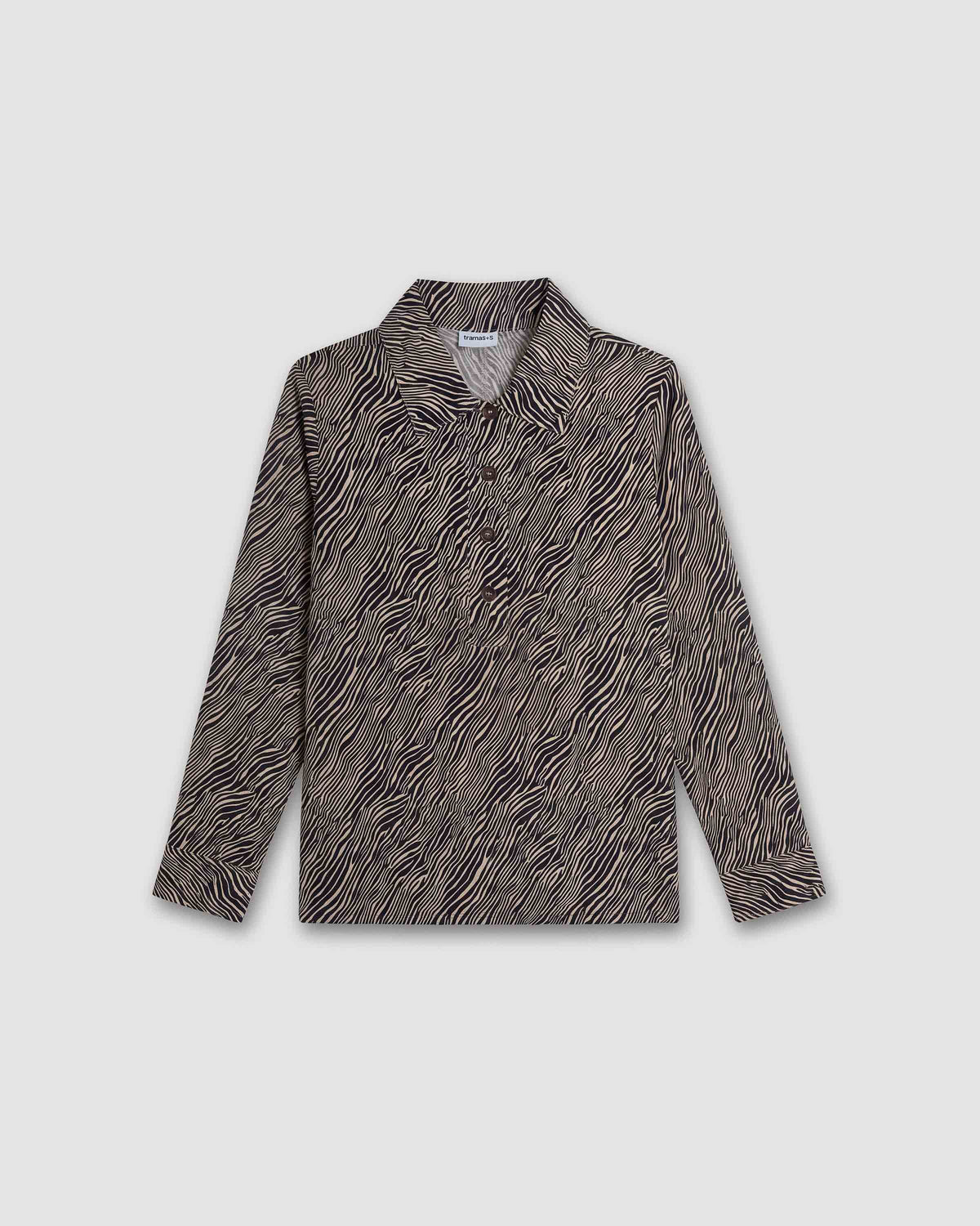 Blusa viscosa drus beige negro