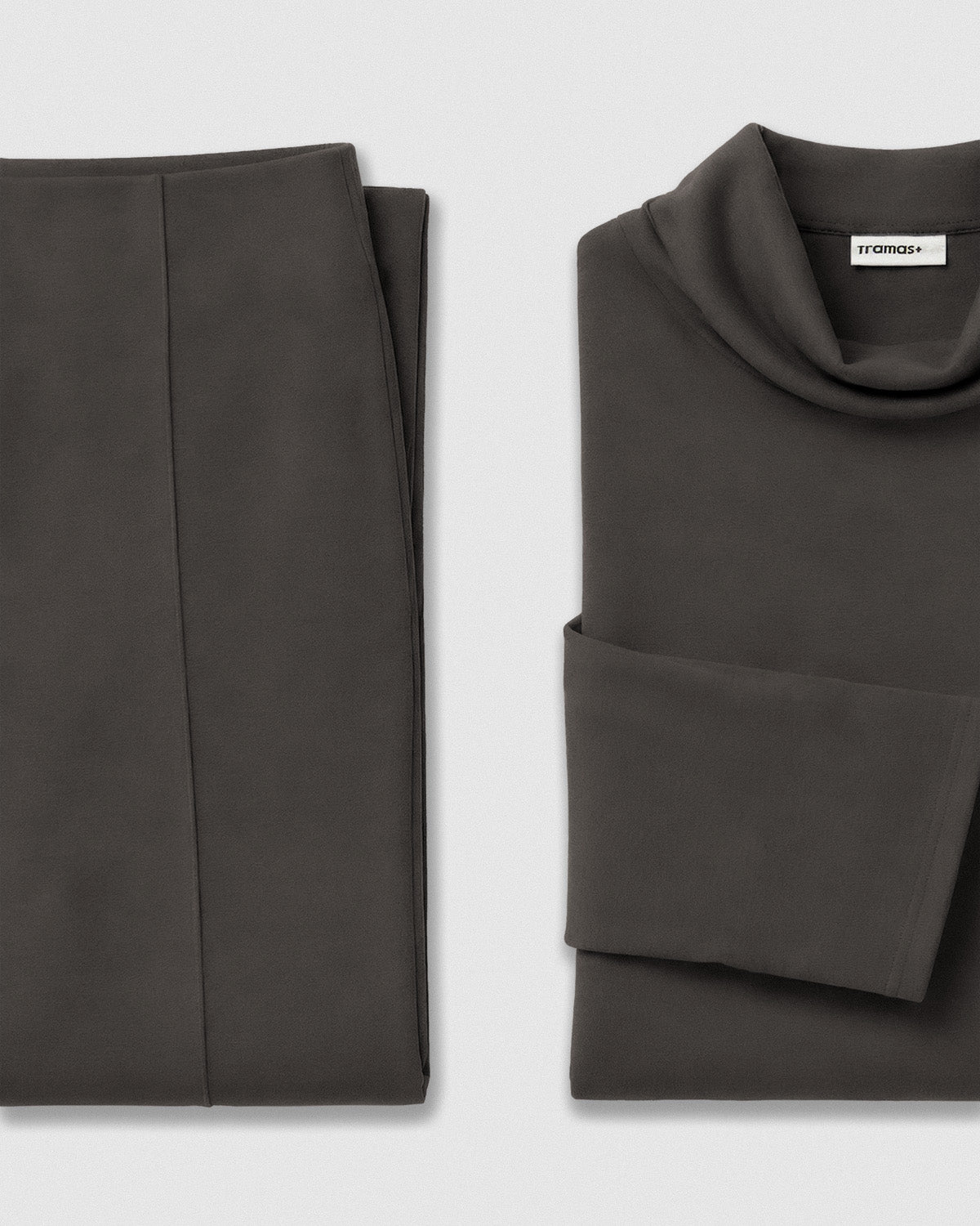 Sudadera fluida lisa gris marengo