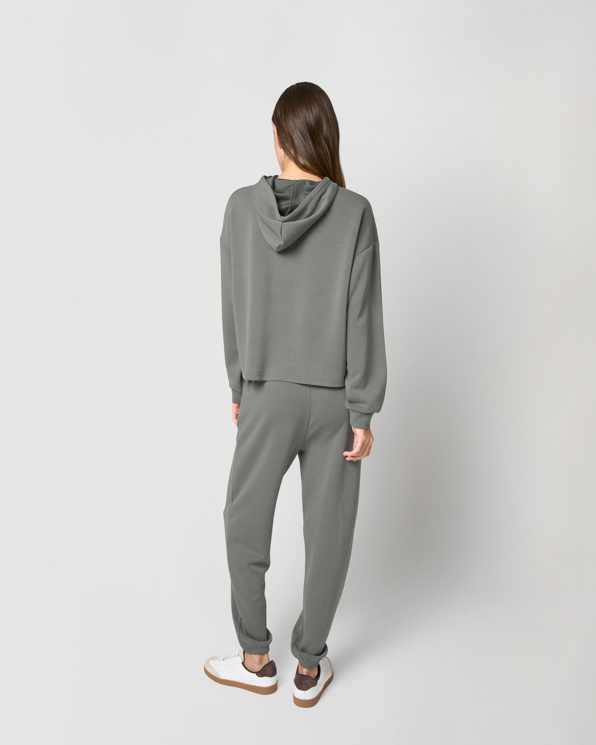 Set felpa pantalone jogger blu acqua