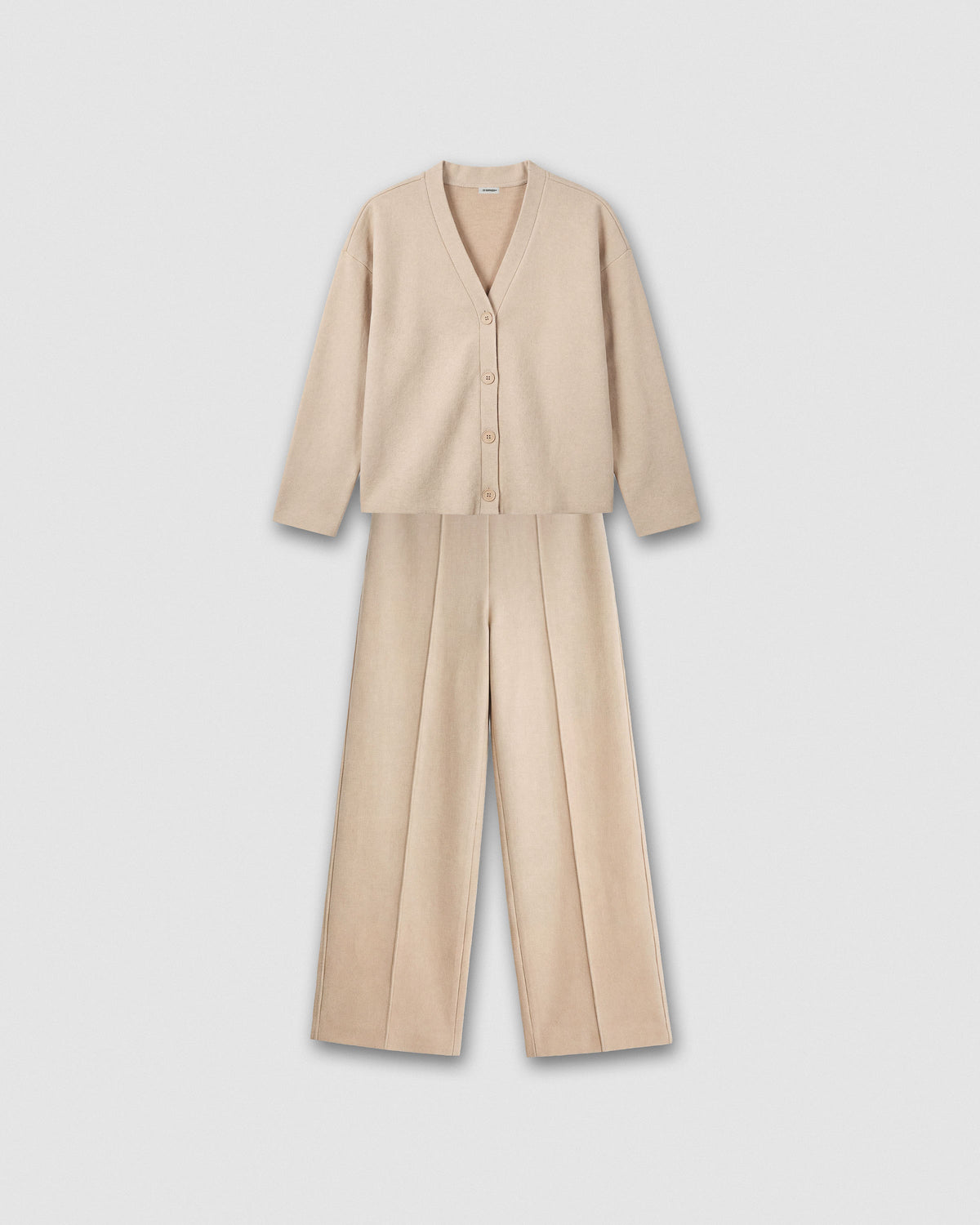 Set rebeca pantalón paño beige