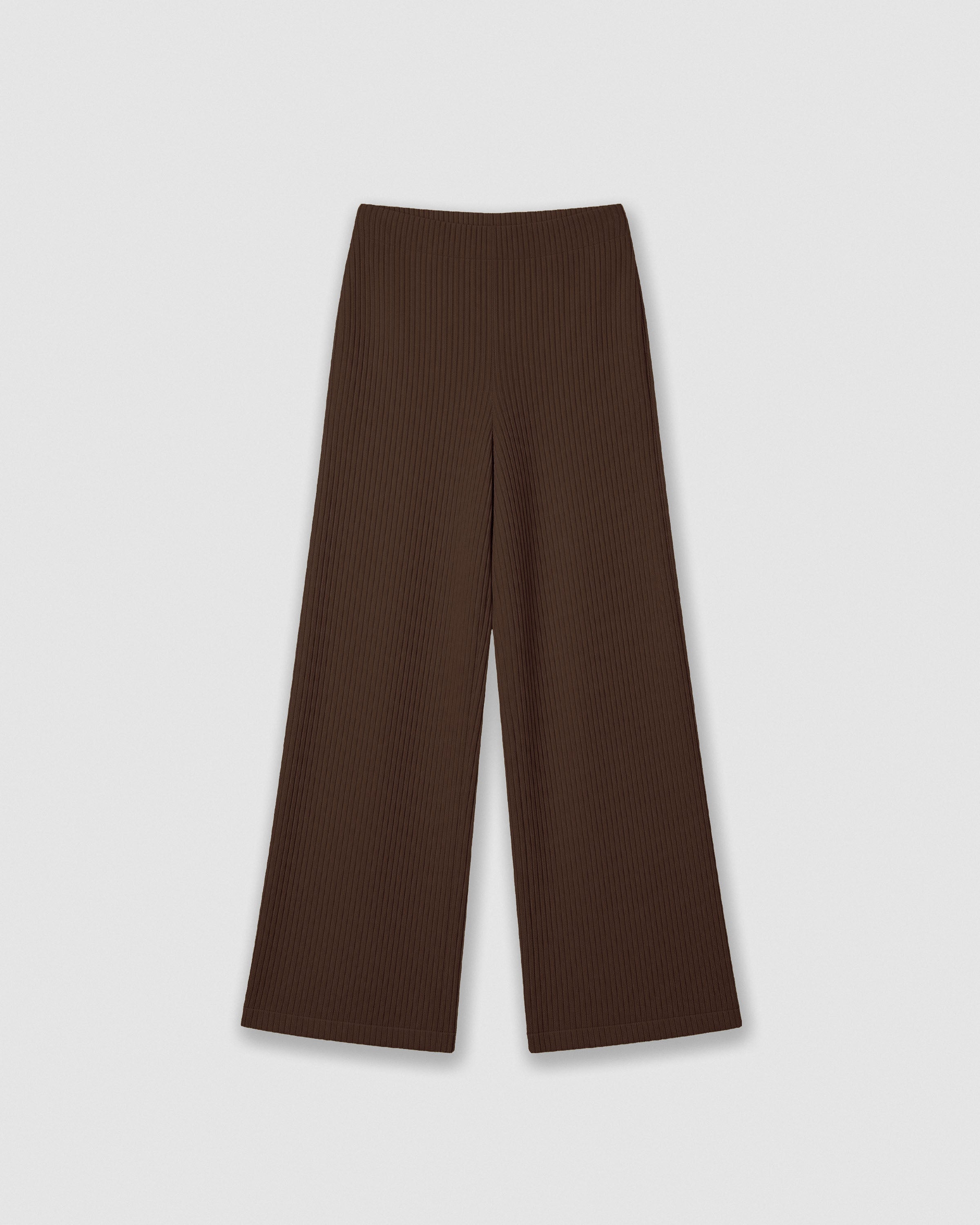 Set jersey pantalón canalé liso chocolate