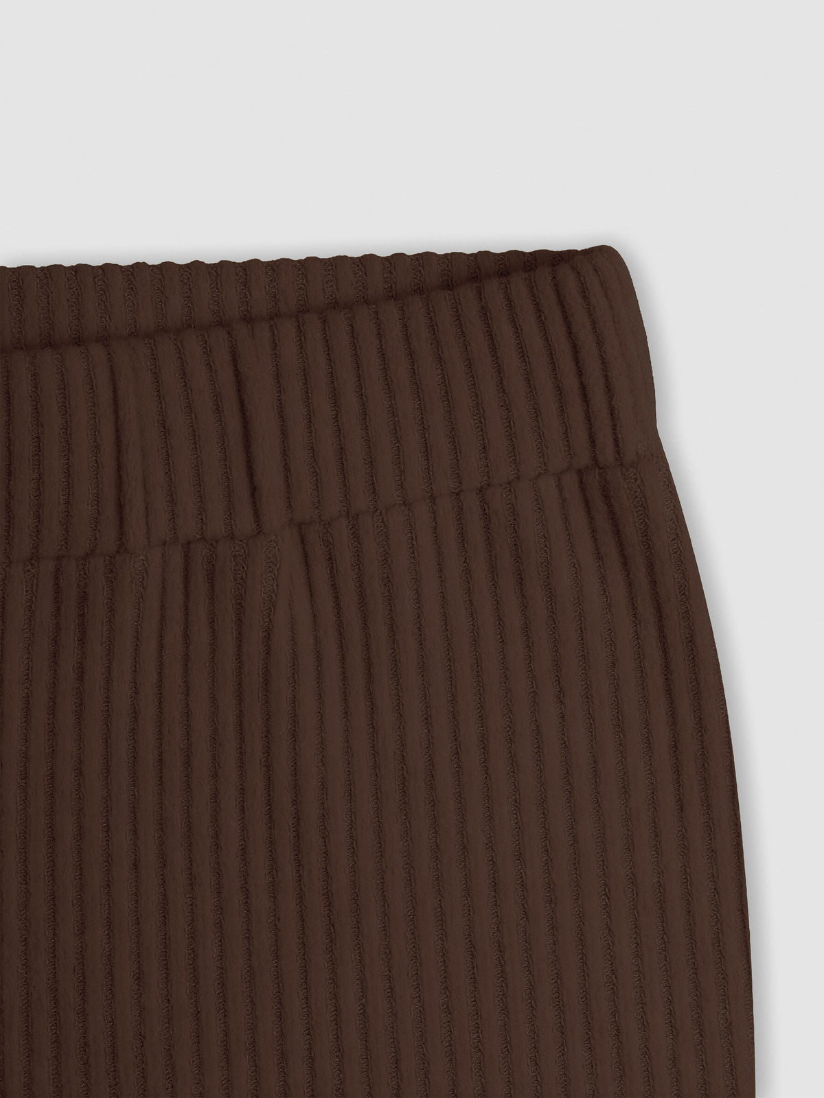 Set jersey pantalón canalé liso chocolate