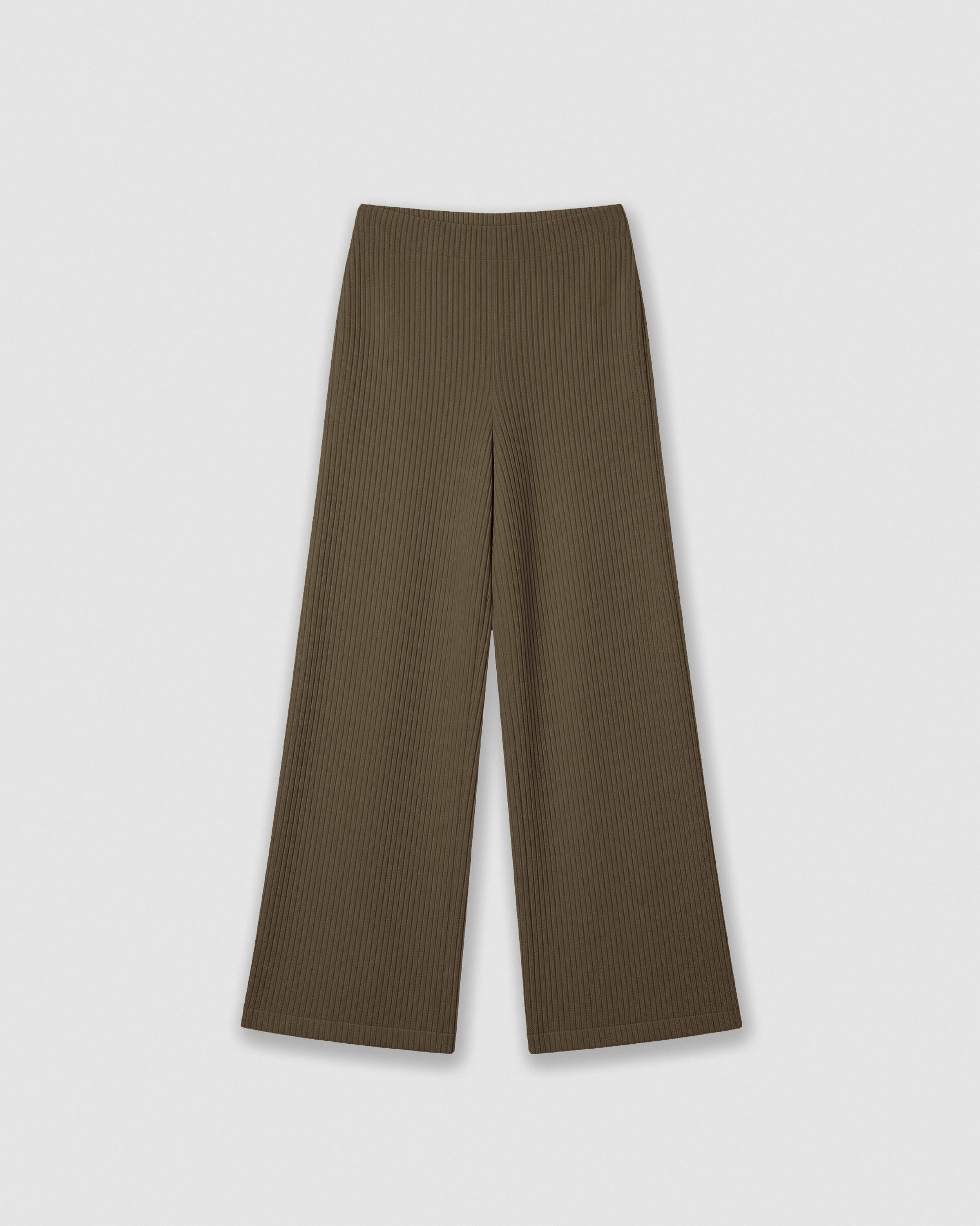 Set jersey pantalón canalé liso verde