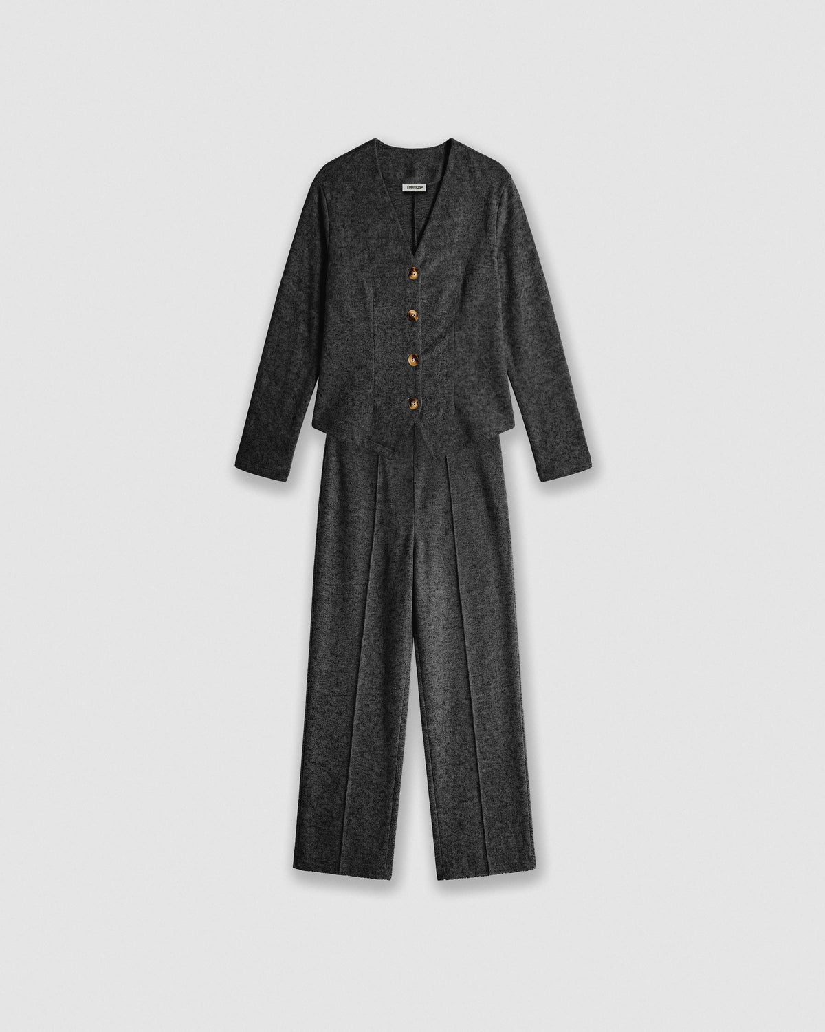 Set chaqueta pantalón angorina gris marengo