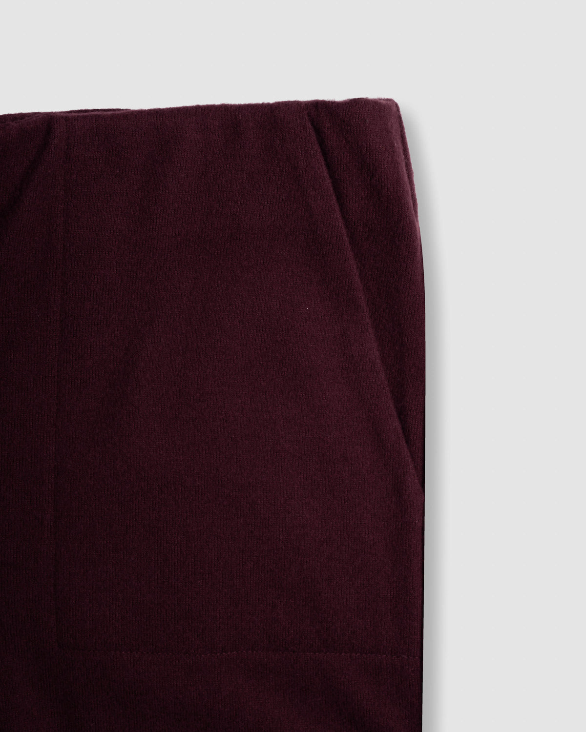 Pantalón largo angorina liso burdeos