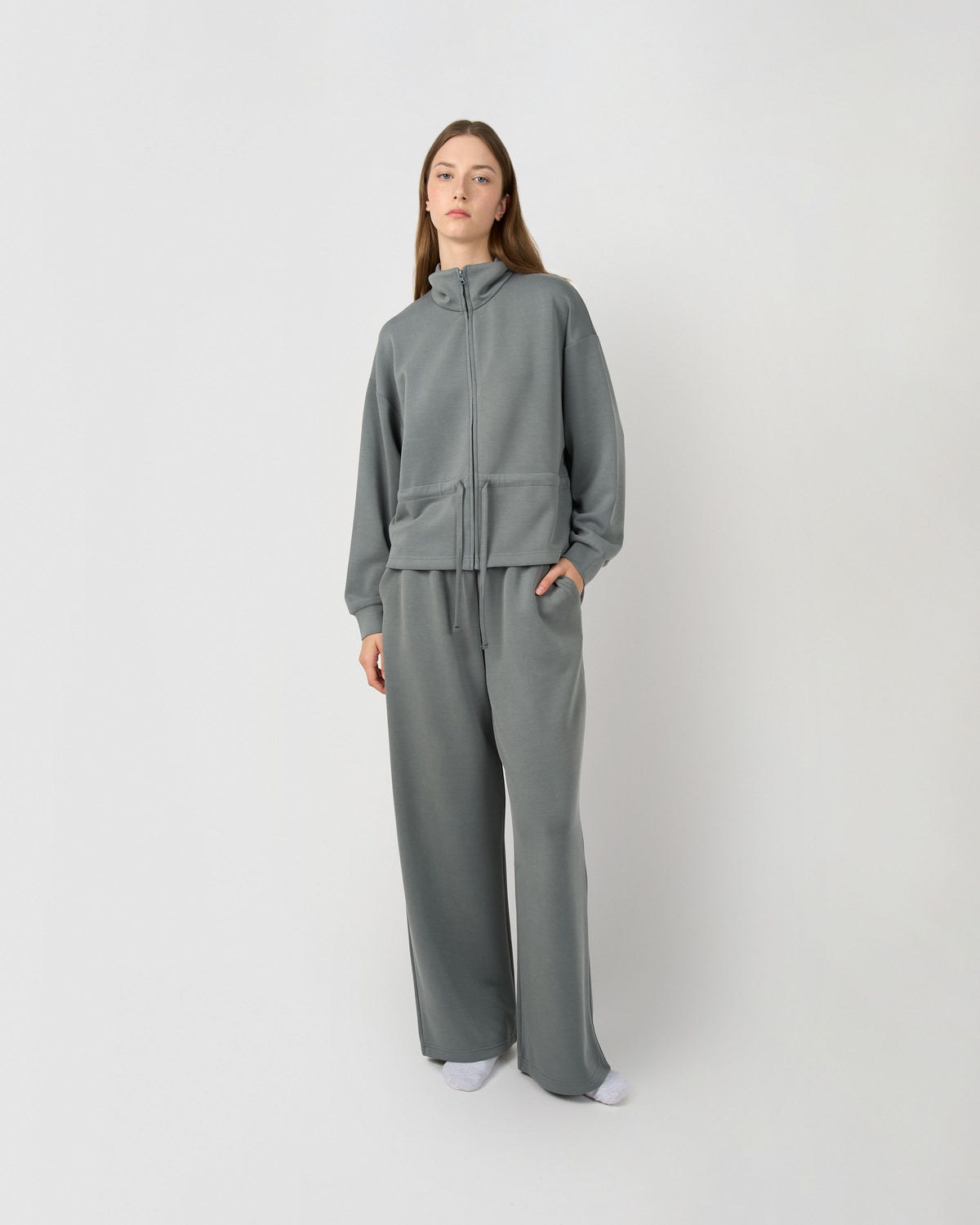 Chaqueta lazo azul agua