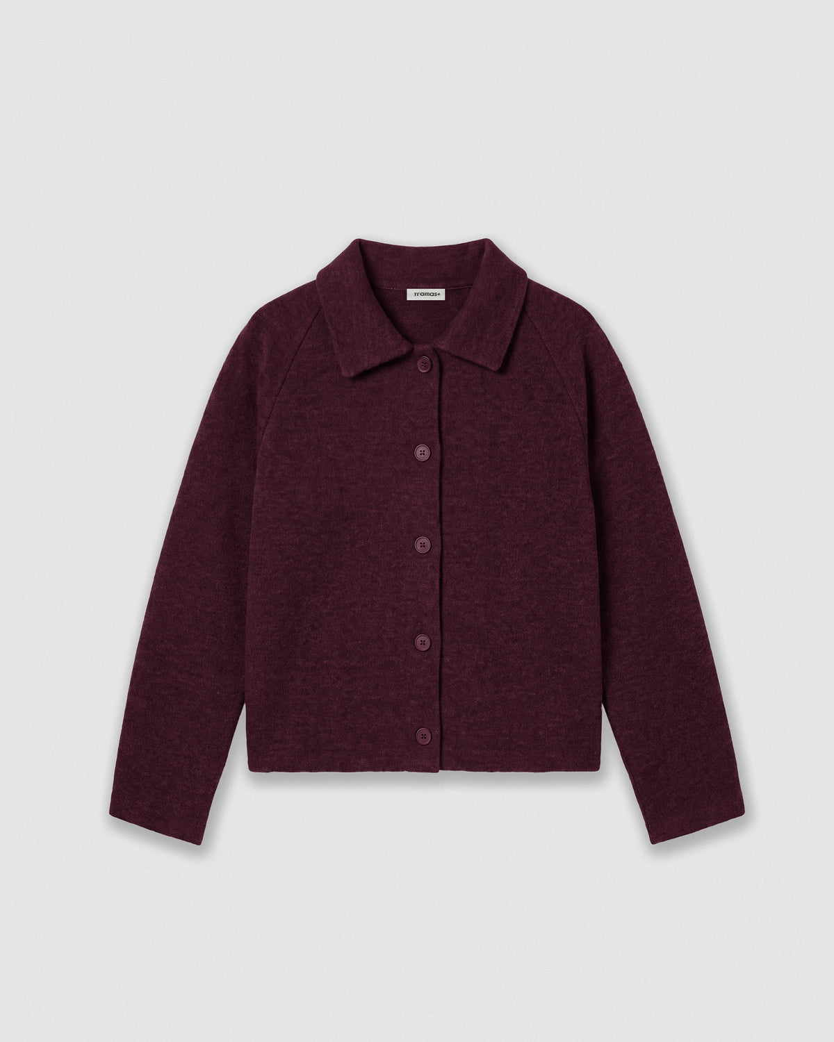 Chaqueta botón paño burdeos