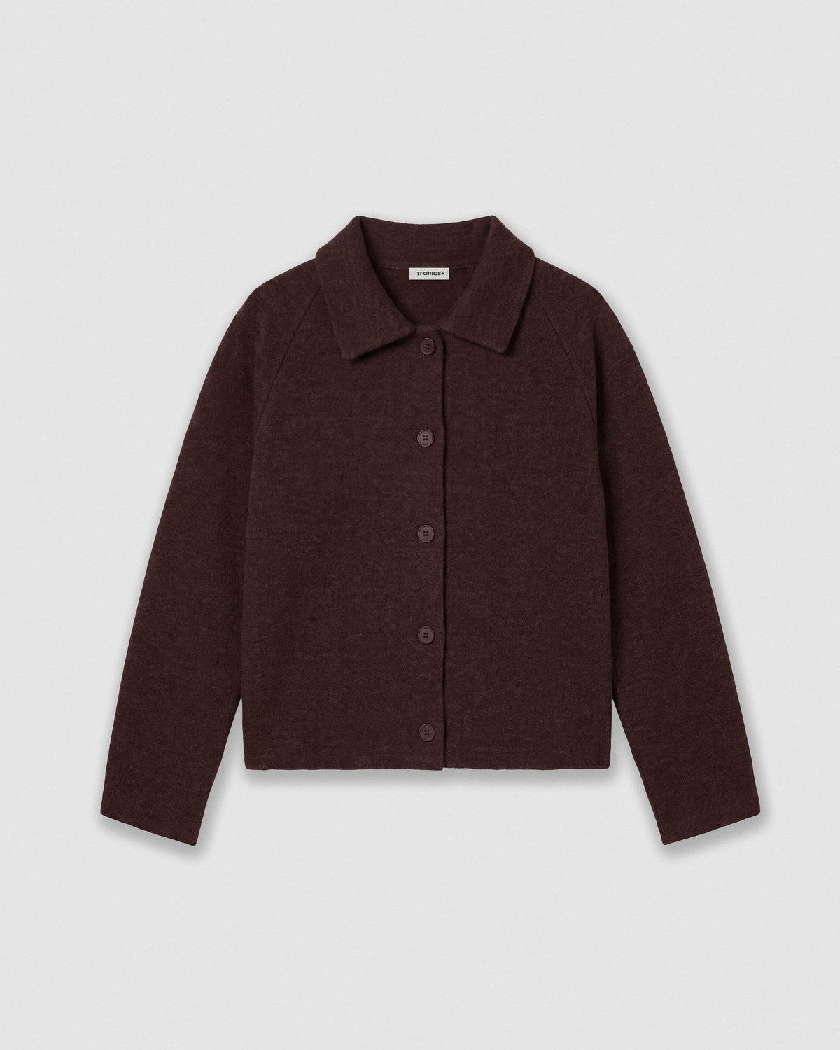 Chaqueta botón paño marrón