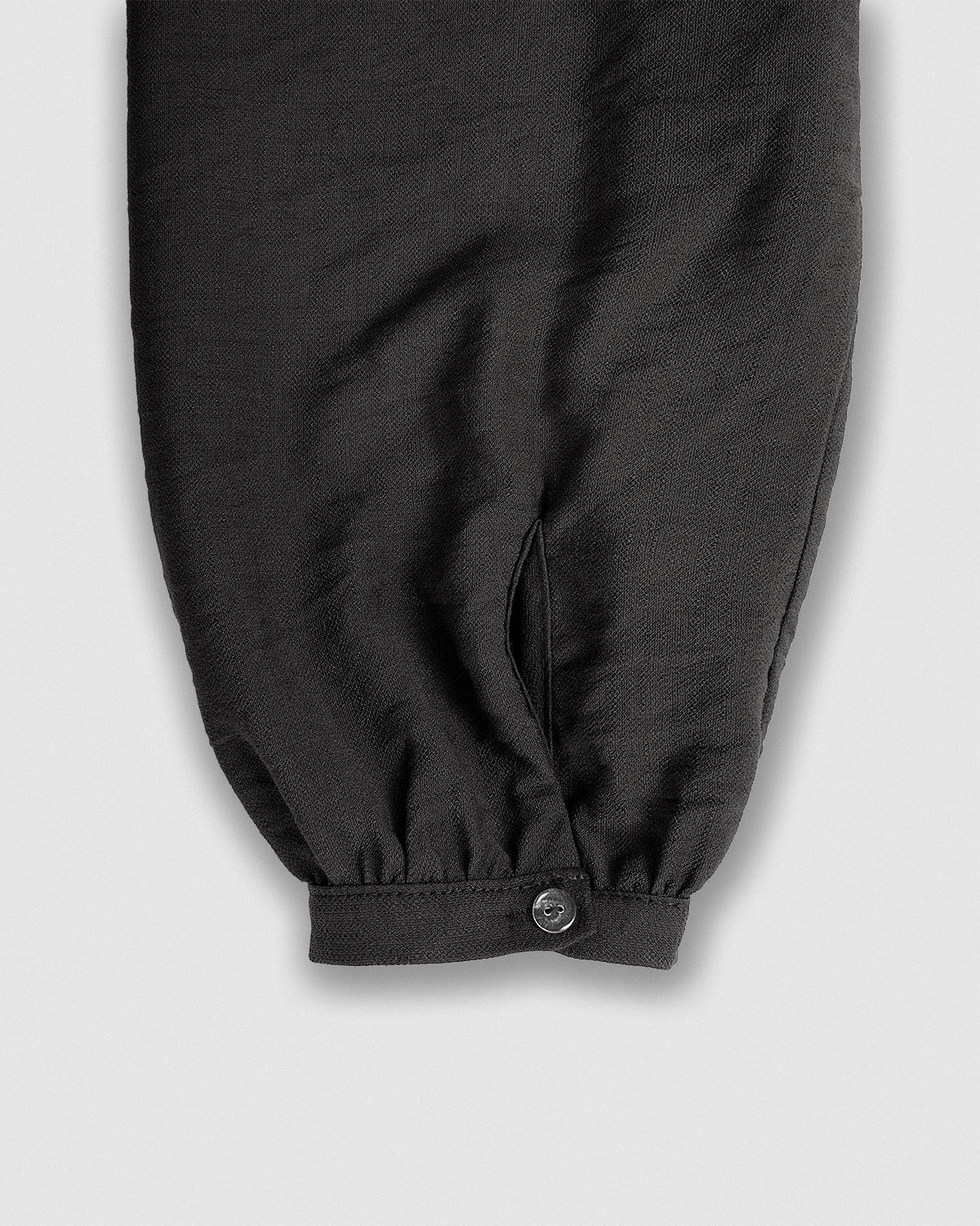 Set blusa y falda midi viscosa lisa negro