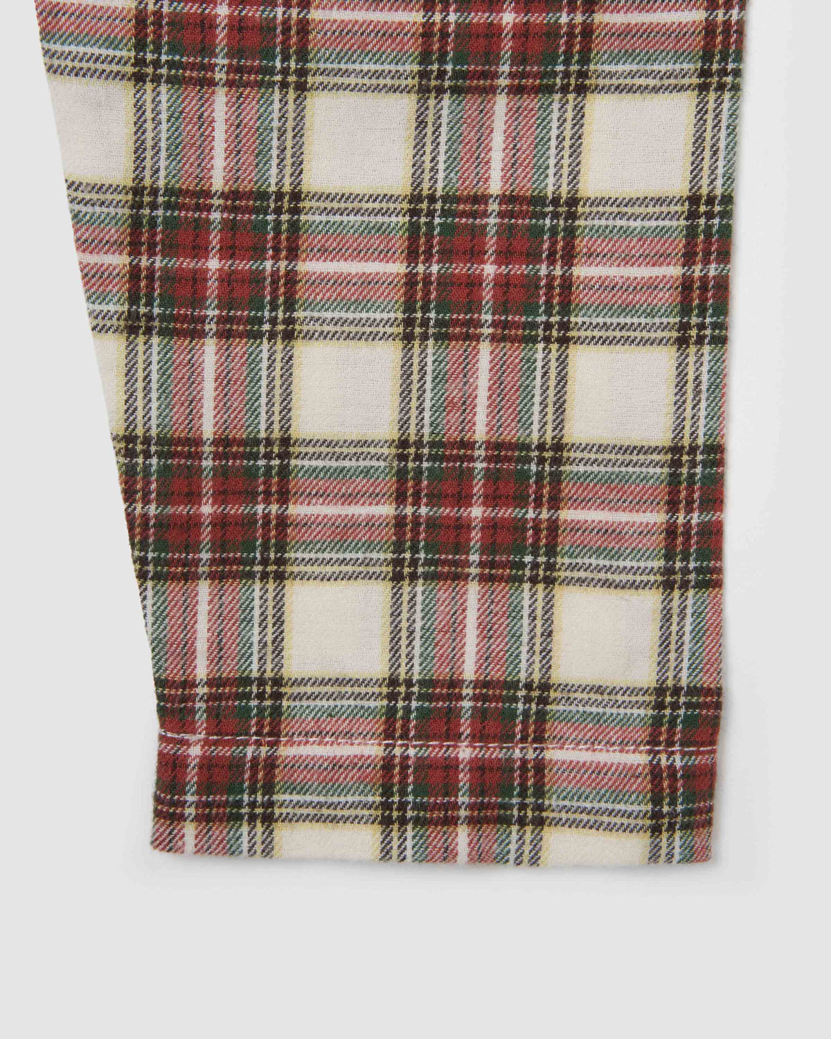 Pijama camisero franela kids cuadro vara burdeos