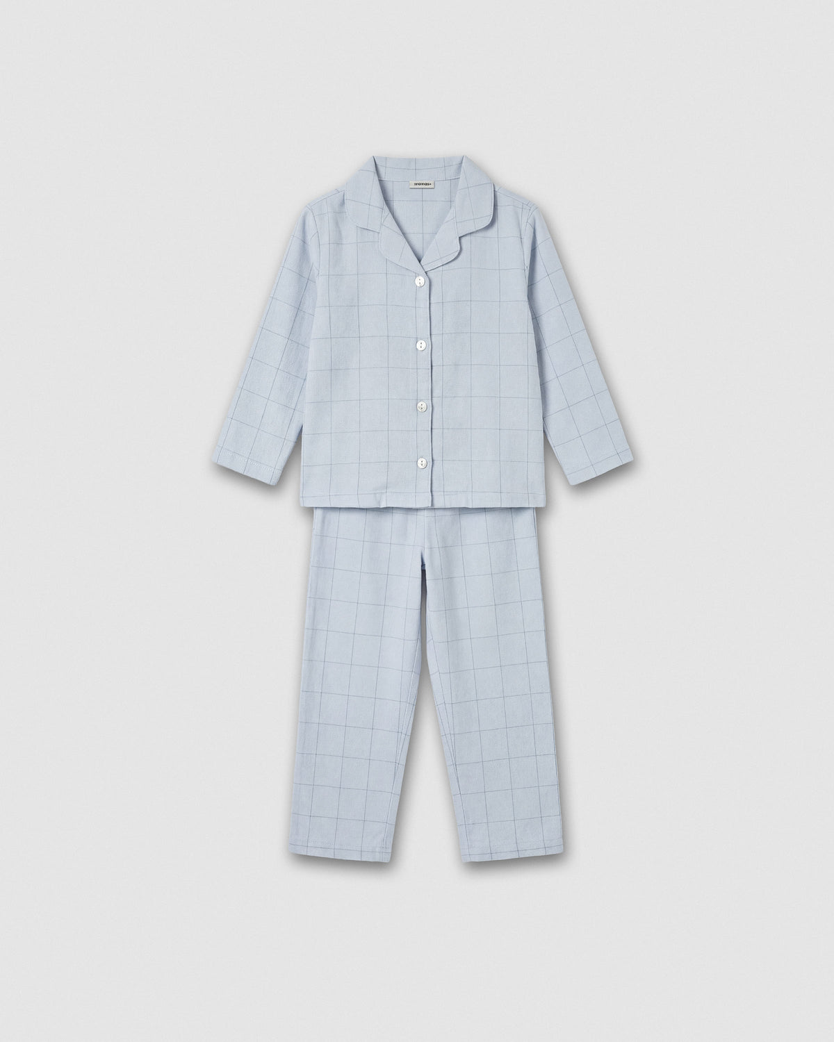 Pijama camisero franela kids cuadro nexa verde azulado