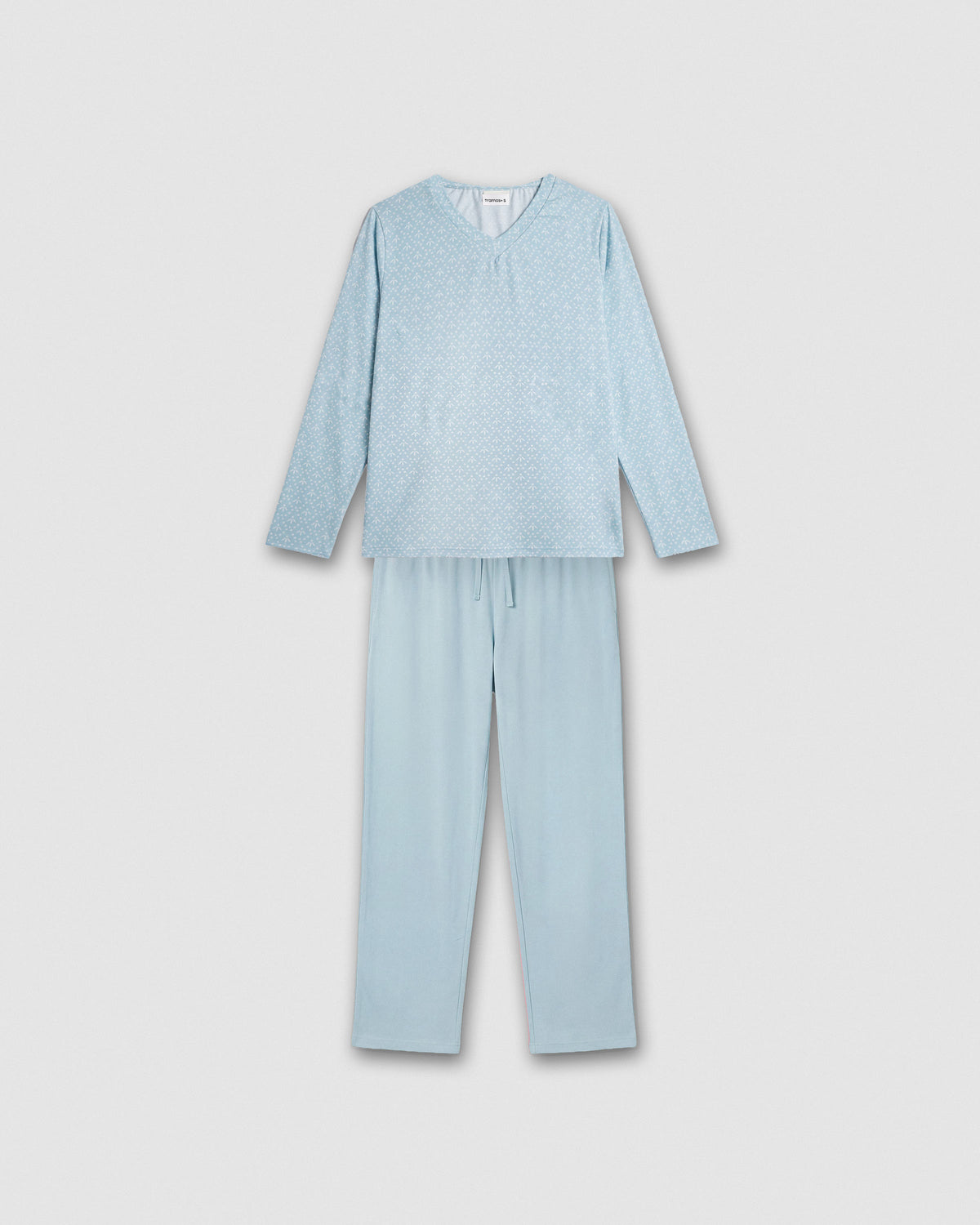 Pijama largo soft amuna azul agua