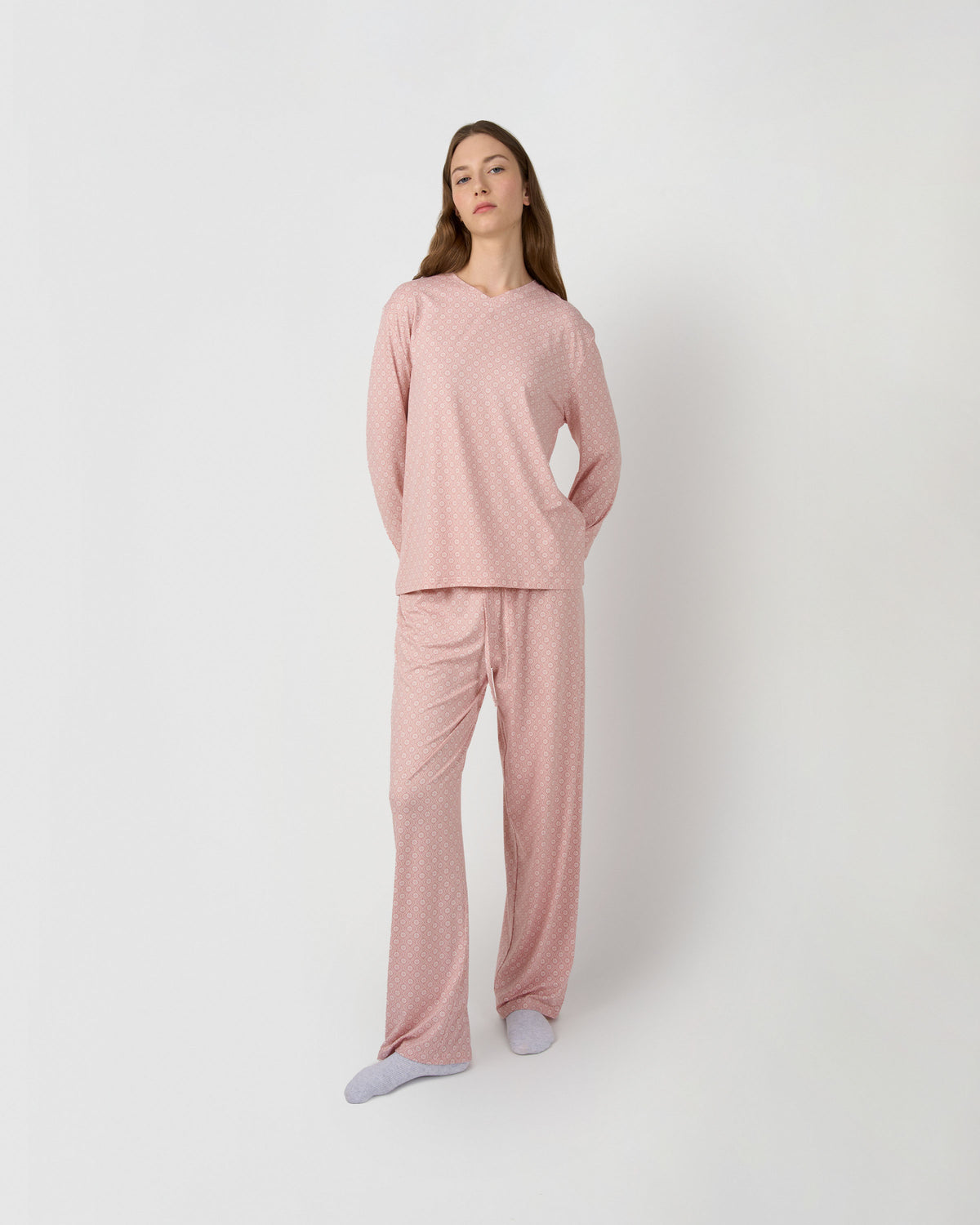 Pijama largo soft asah rosa