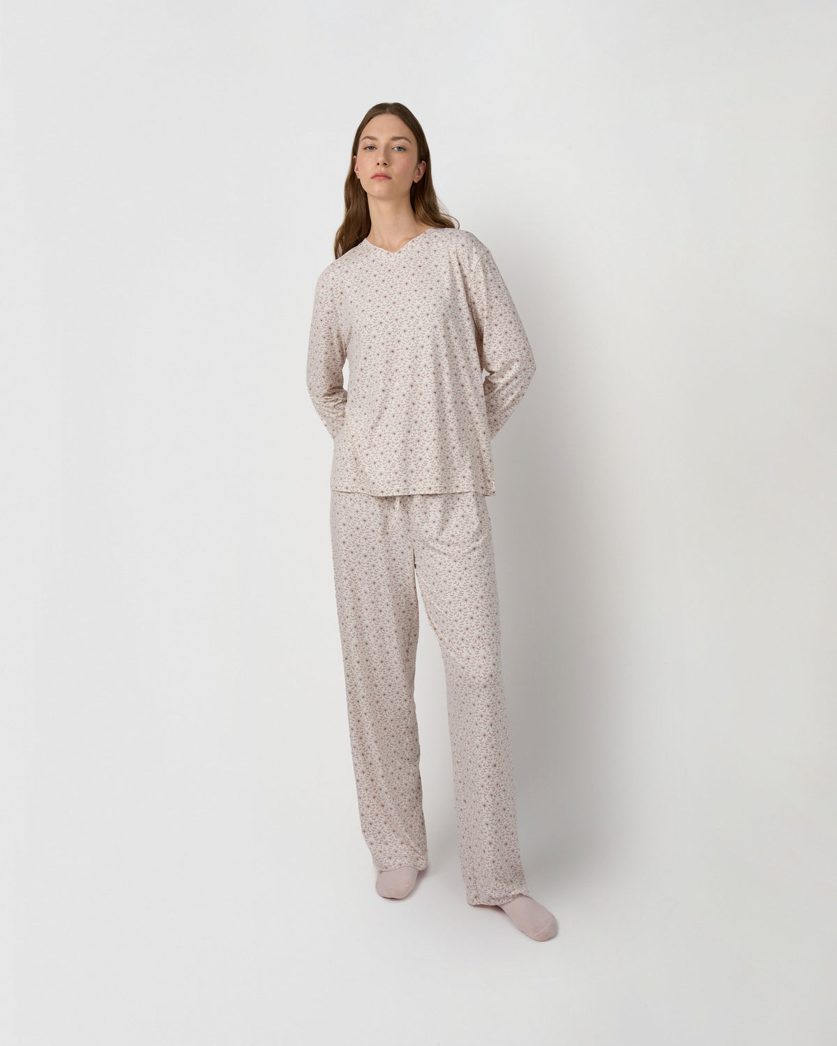 Pijama largo soft nia rosa