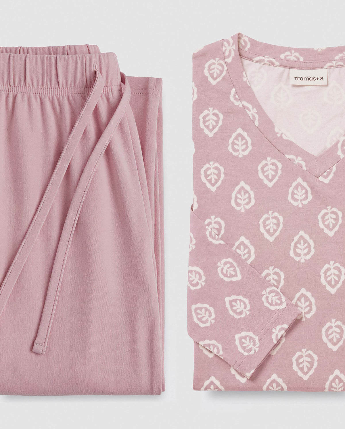 Pijama largo soft upepo rosa