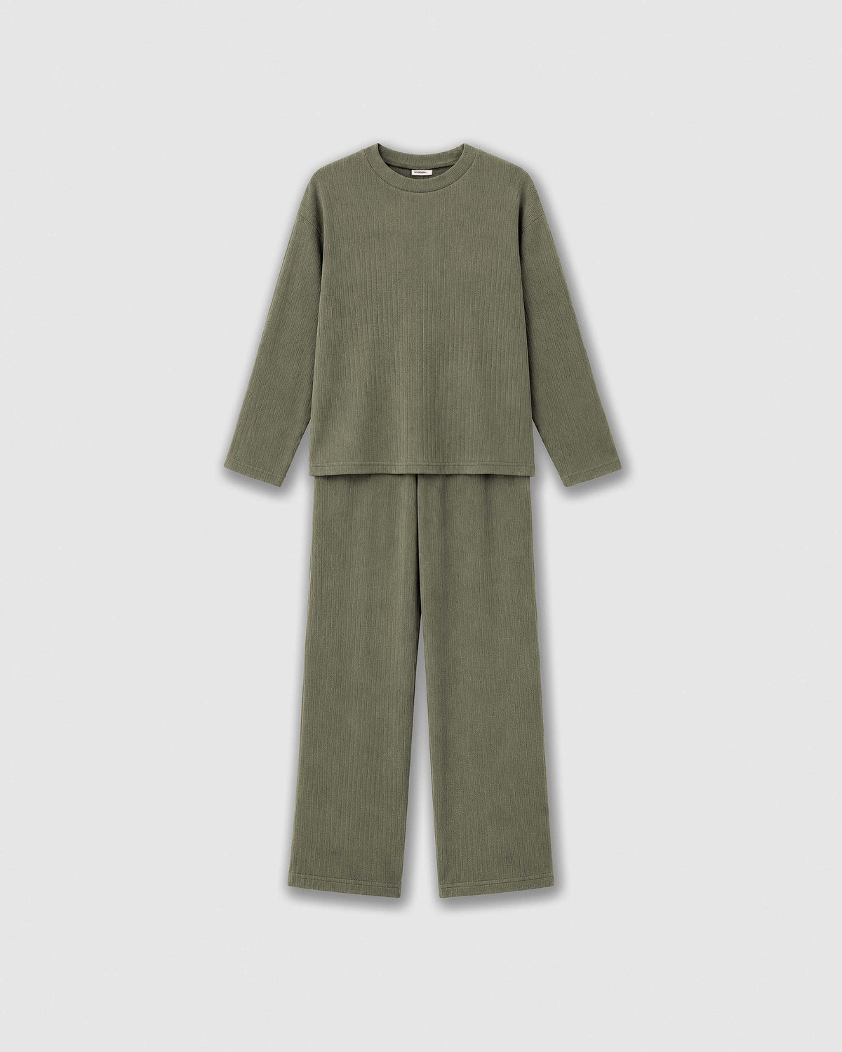 Pijama canalé raya ancha verde cacería