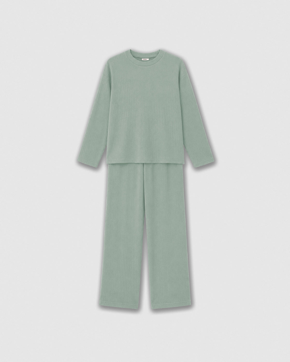 Pijama canalé raya ancha verde tiffany