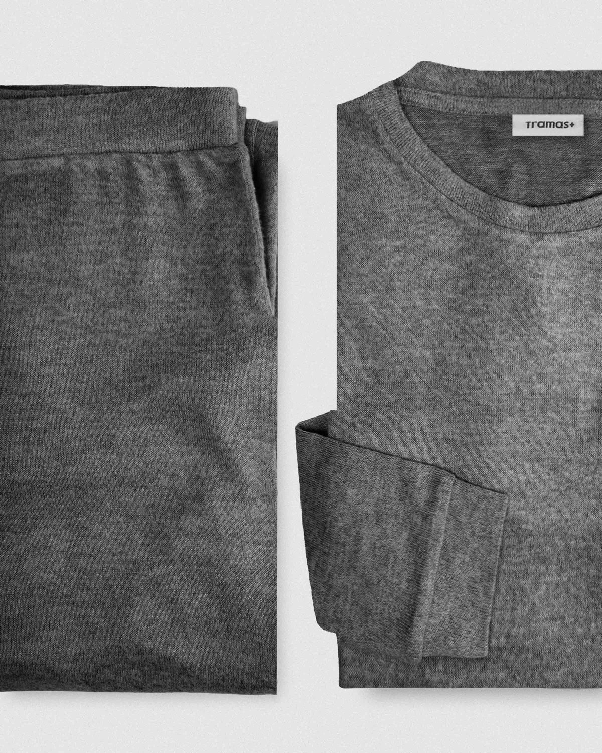Pijama angorina liso gris marengo