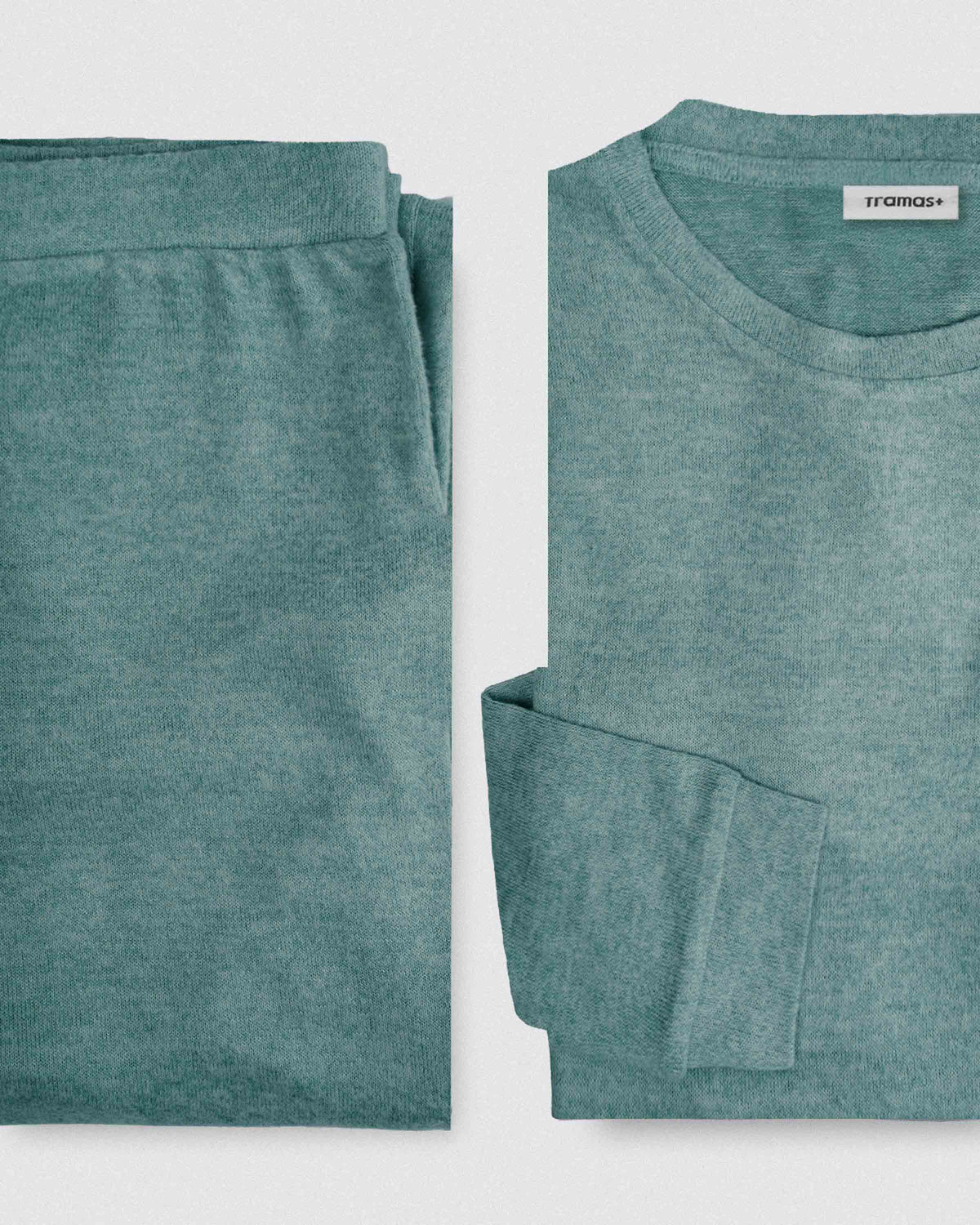 Pijama angorina liso verde francés
