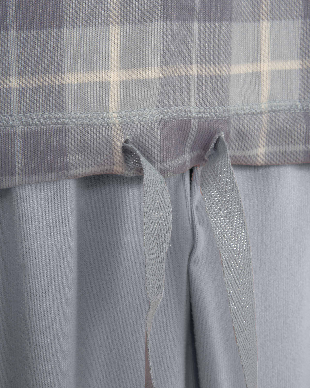 Pijama largo secret cuadro riva azul grisáceo