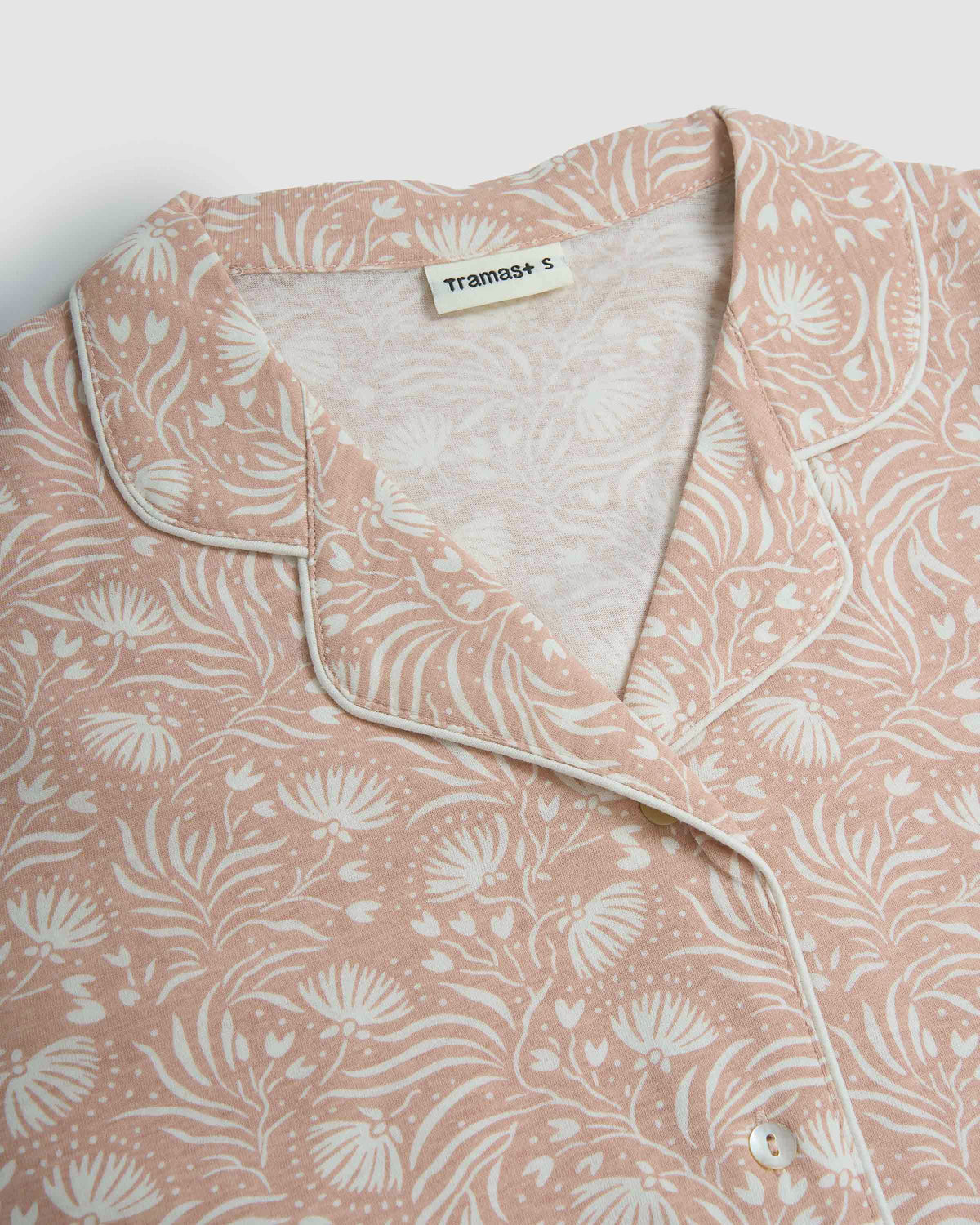 Camisón camisero algodón dusty rosa