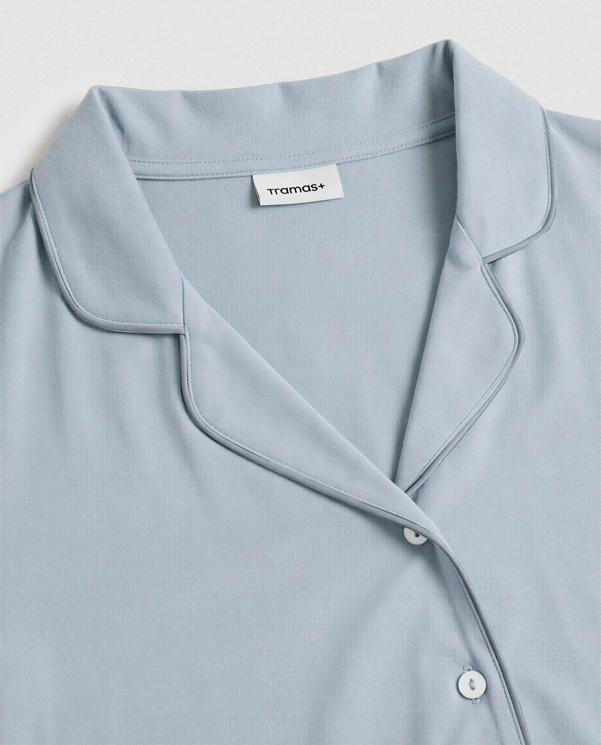 Camisón camisero algodón celeste