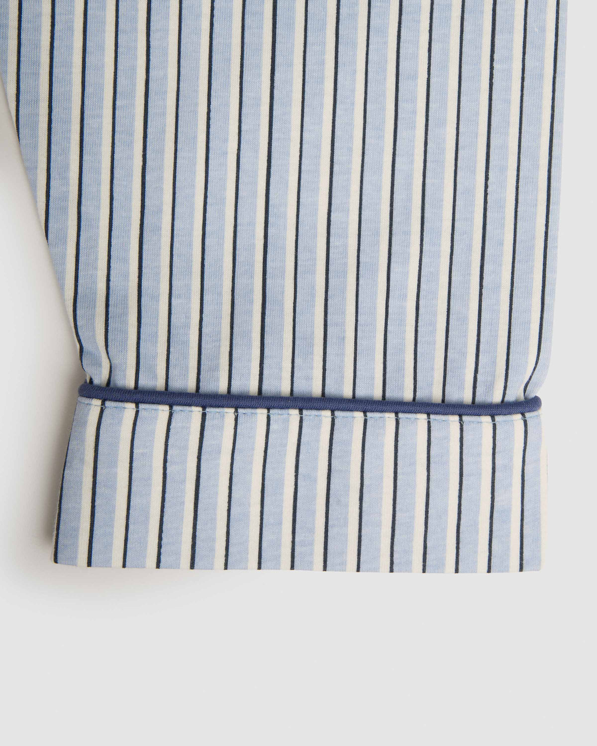 Pigiama lungo a camicia in cotone a righe Hermes blu navy