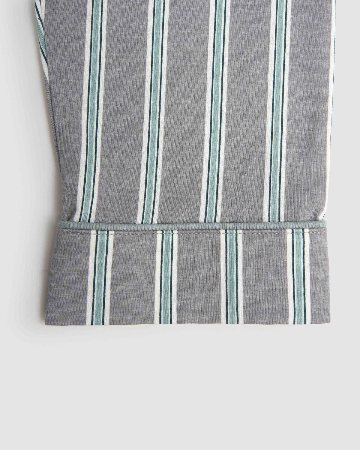 Pijama largo camisero algodón raya talea azul verde