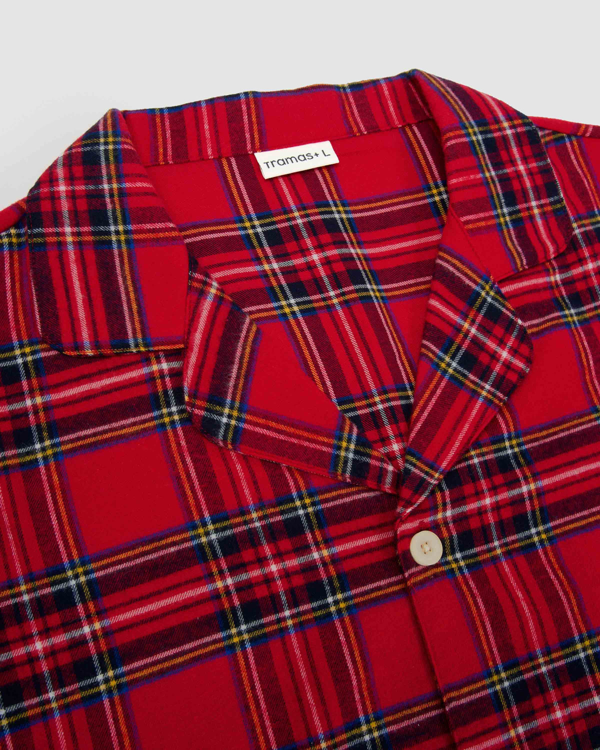 Pijama hombre camisero franela cuadro nicolás rojo