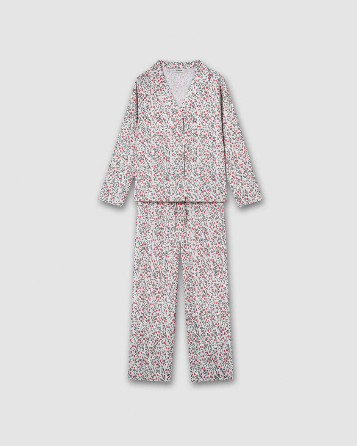 Pijama camiseiro de flanela Verdalia rosa